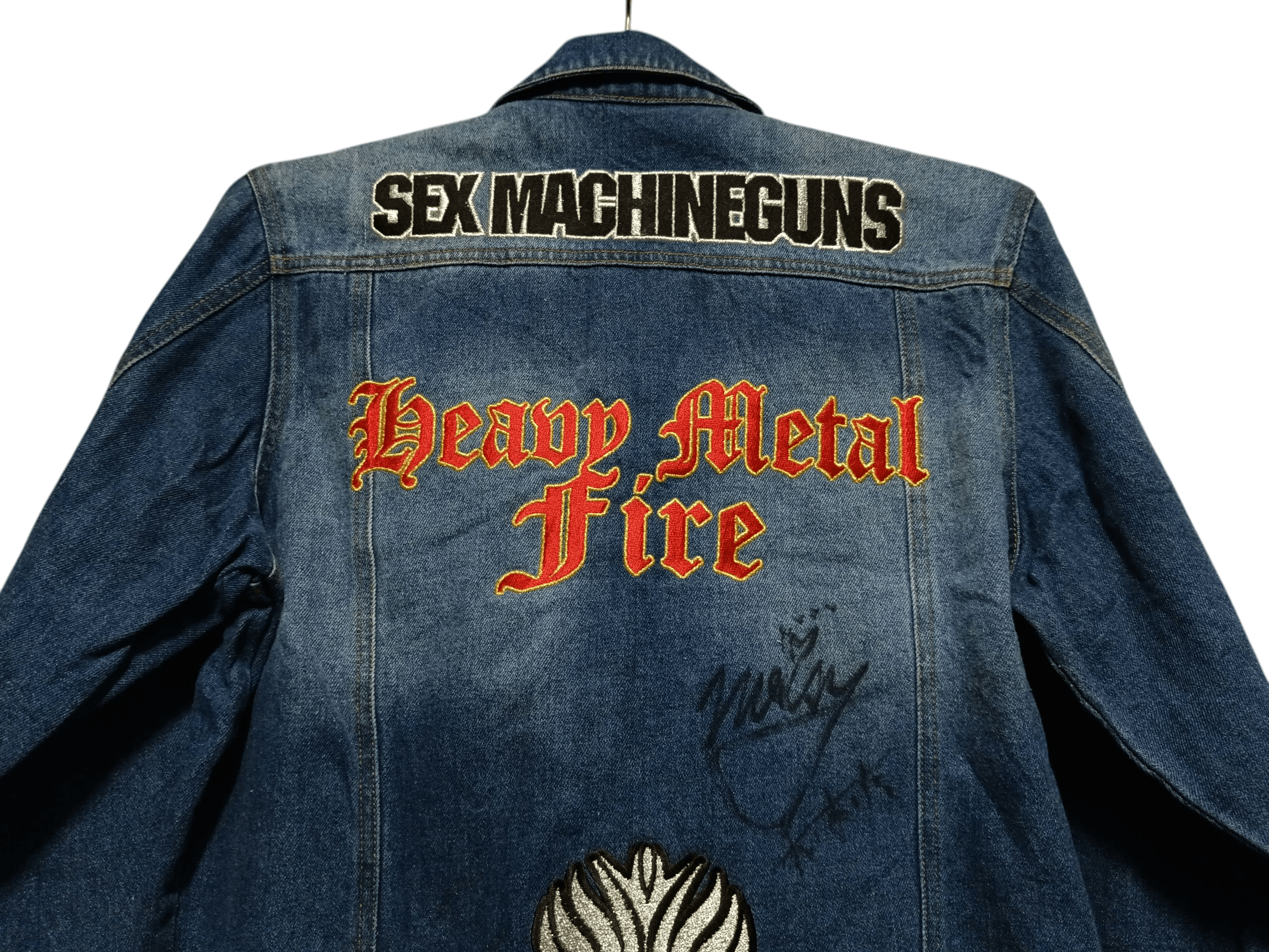 Other Sex MachineGuns Japanese Heavy Metal Fire Denim Jacket Size US M / EU 48-50 / 2 - 3 Thumbnail