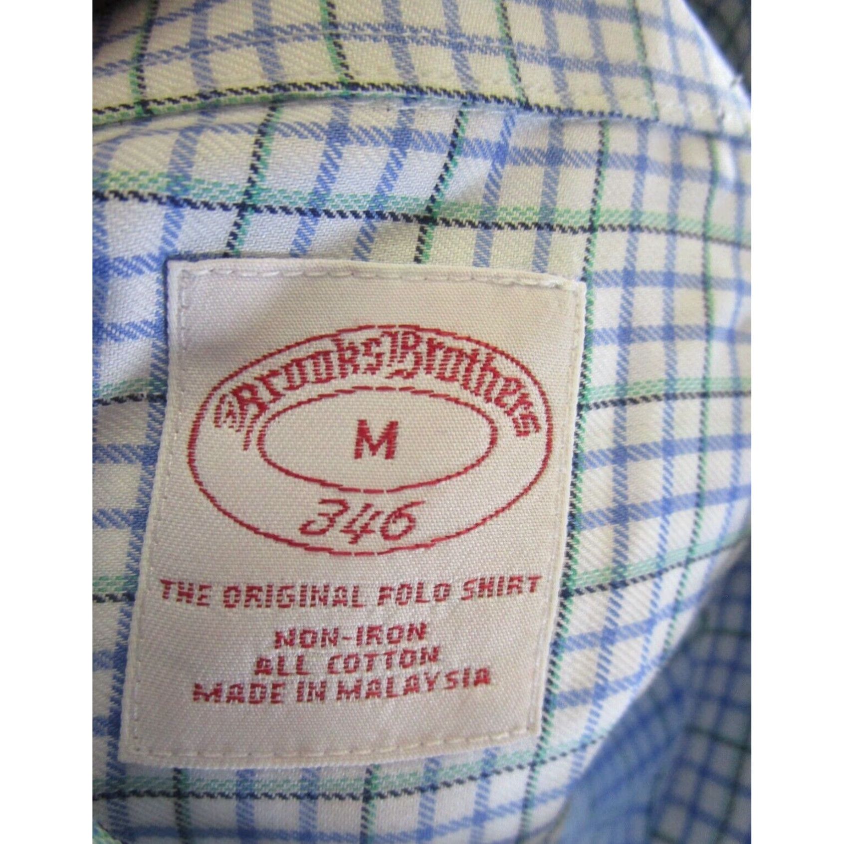 Brooks Brothers Brooks Brothers Mens Medium White Plaid Cotton Shirt Size US M / EU 48-50 / 2 - 7 Thumbnail