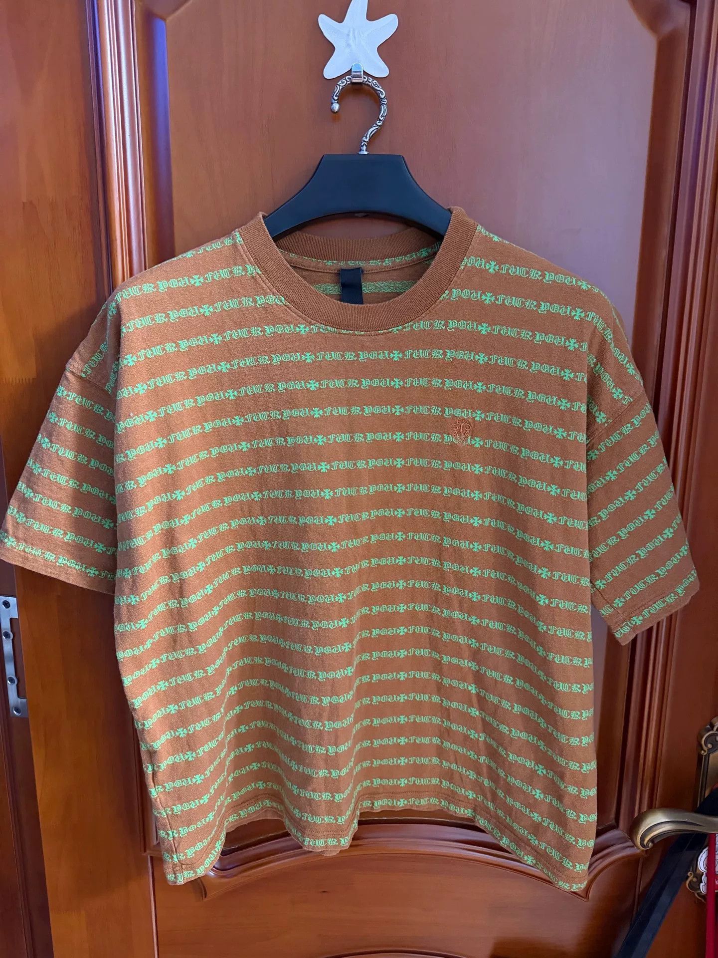 Chrome Hearts Chrome Hearts Brown Stripe Embroidered Tee Size US M / EU 48-50 / 2 - 1 Thumbnail