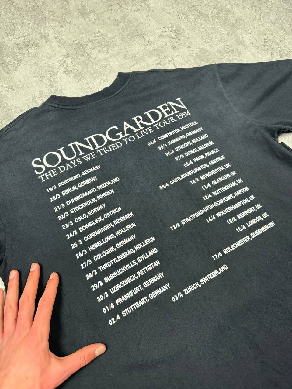 Band Tees Vintage Soundgarden 1994 Tour T-Shirt Size M Size US M / EU 48-50 / 2 - 11 Thumbnail