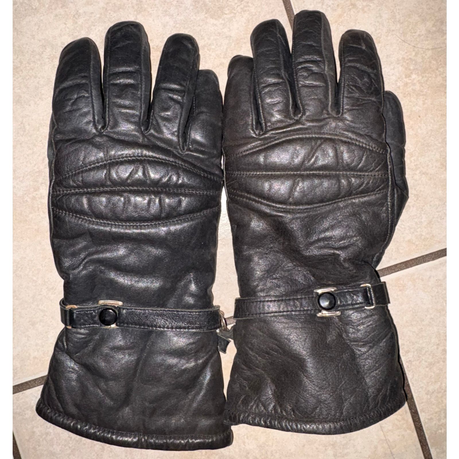 Honda Vintage Honda Cowhide Gloves medium black leather Size ONE SIZE - 1 Thumbnail