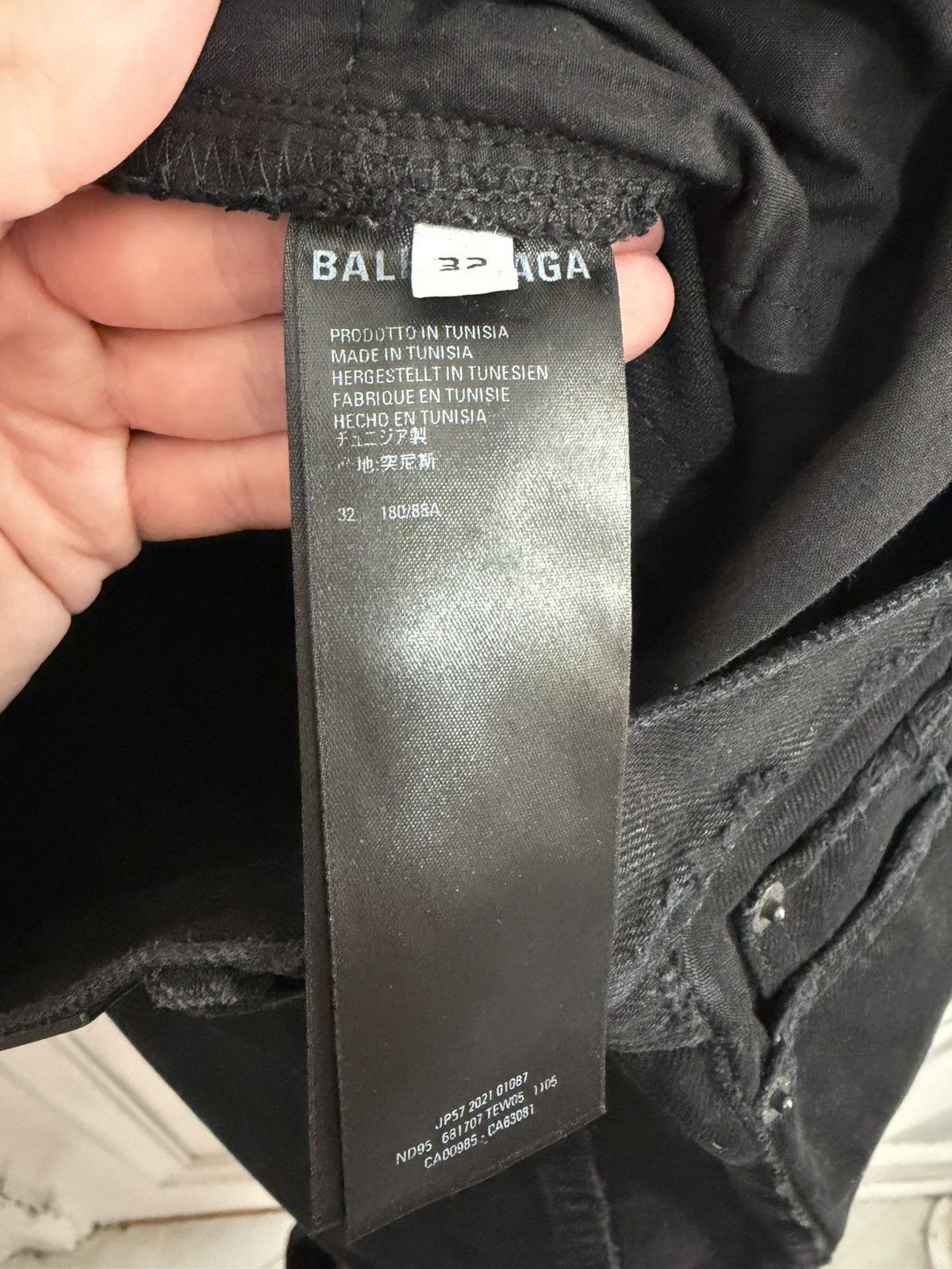 Balenciaga Rare Pitch Black Normal Fit Jean [32] fits 35-36 Size US 35 - 5 Thumbnail