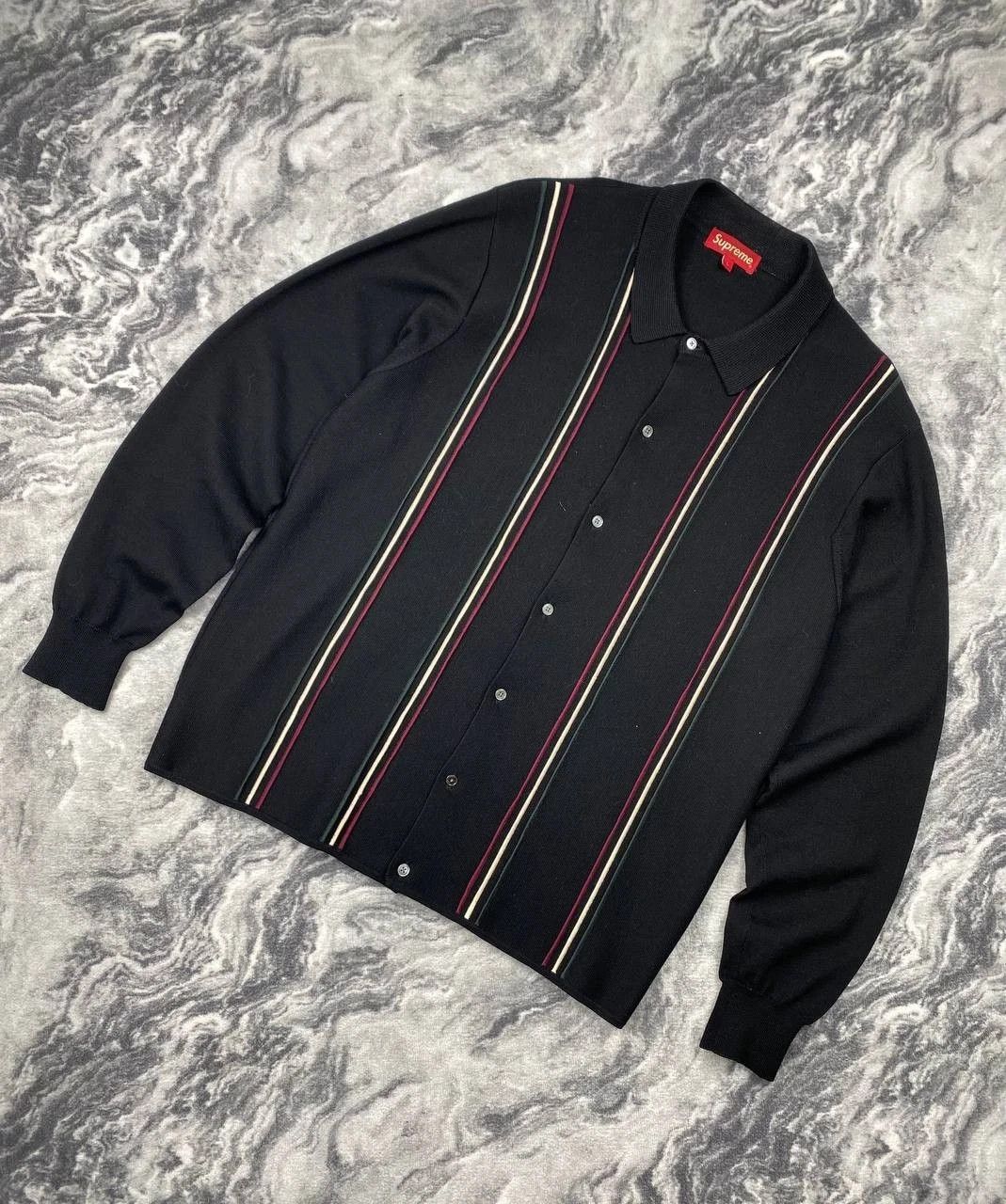 Supreme Supreme Gradient Grid Knit Zip Polo in White | Grailed