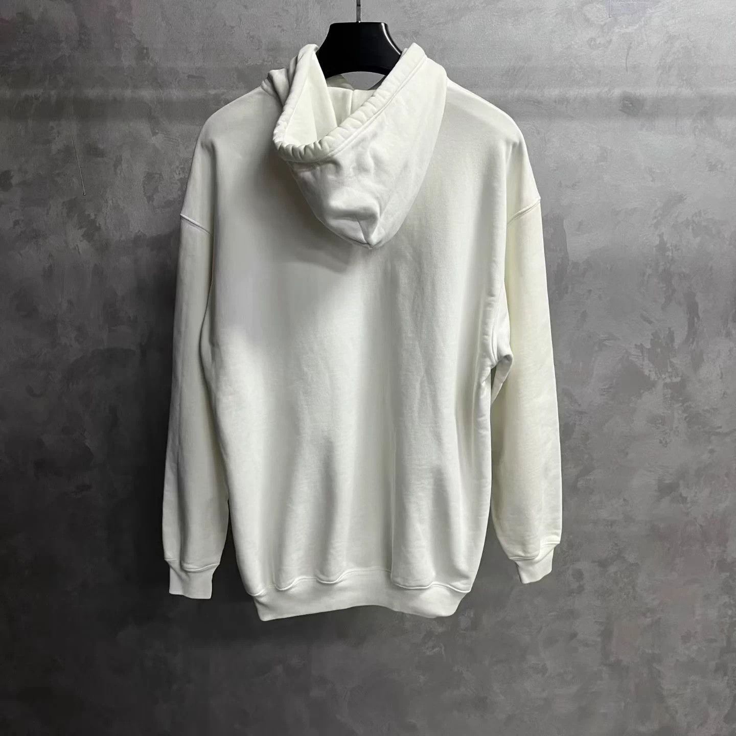 Balenciaga Balenciaga White Logo Print Hooded Pocket Sweatshirt S Size US S / EU 44-46 / 1 - 2 Thumbnail