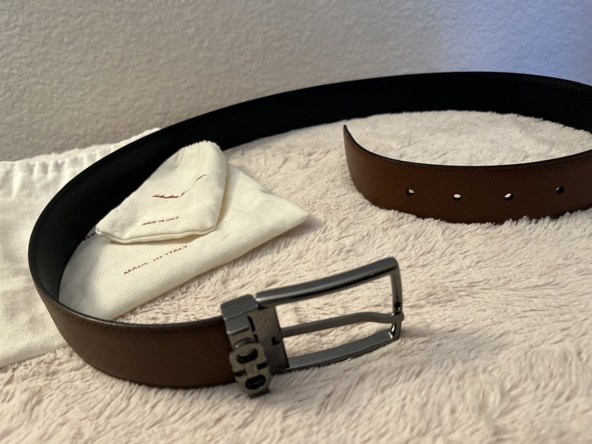 Salvatore Ferragamo Ferragamo Gancini Keeper Belt 34 in / Brown – Never Used Size 34 - 7 Thumbnail