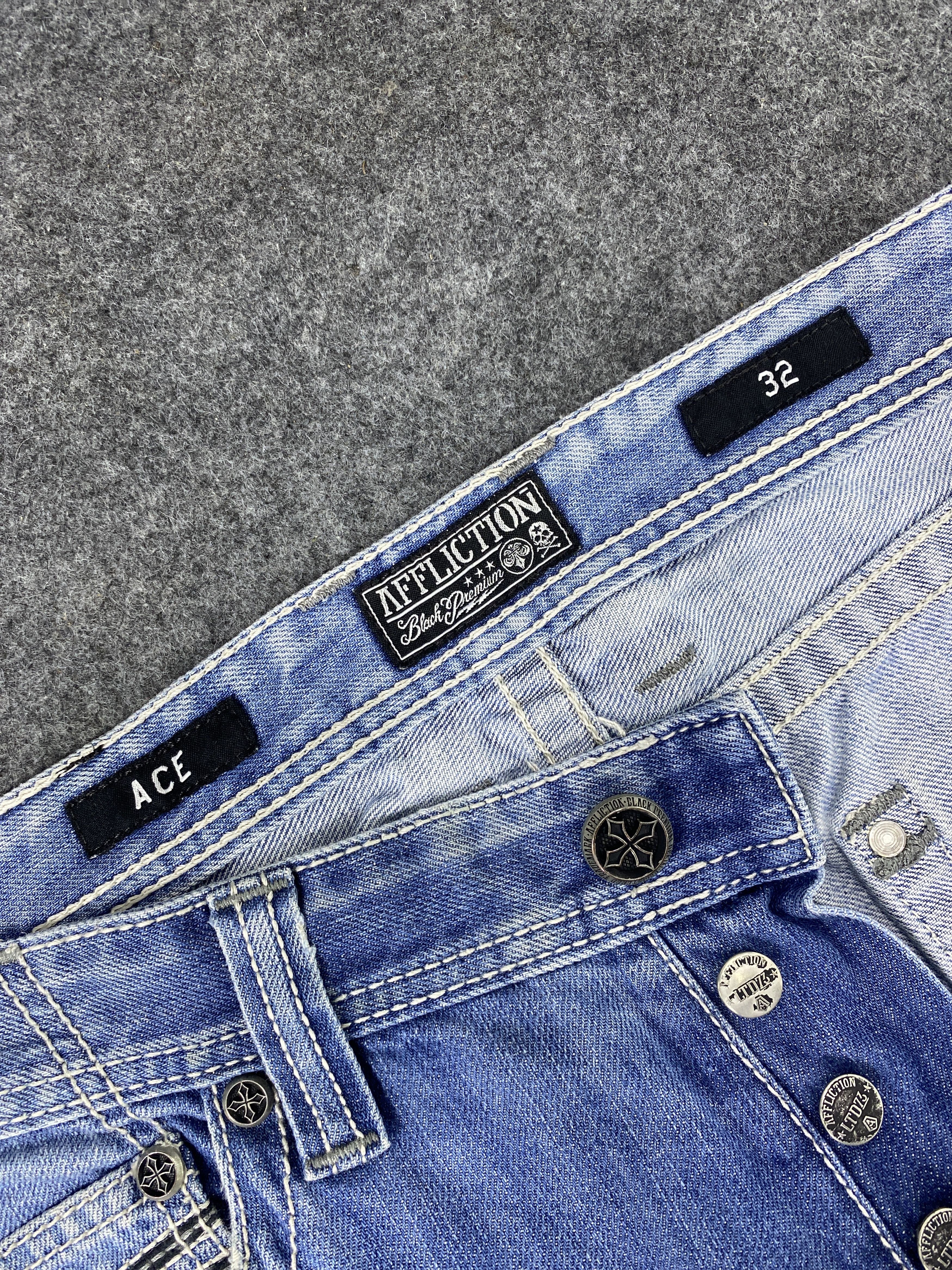Affliction Affliction ACE Blue Wash Jeans - J978 Size US 34 / EU 50 - 7 Thumbnail