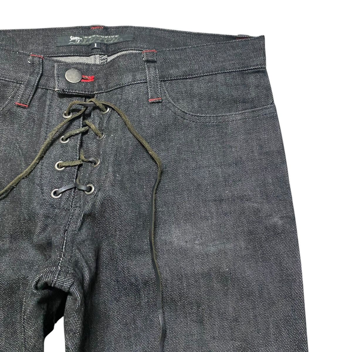 Japanese Brand EXCLUSIVE CLUTCH Lace up Denim Flare Jeans Size 28" / US 6 / IT 42 - 5 Thumbnail