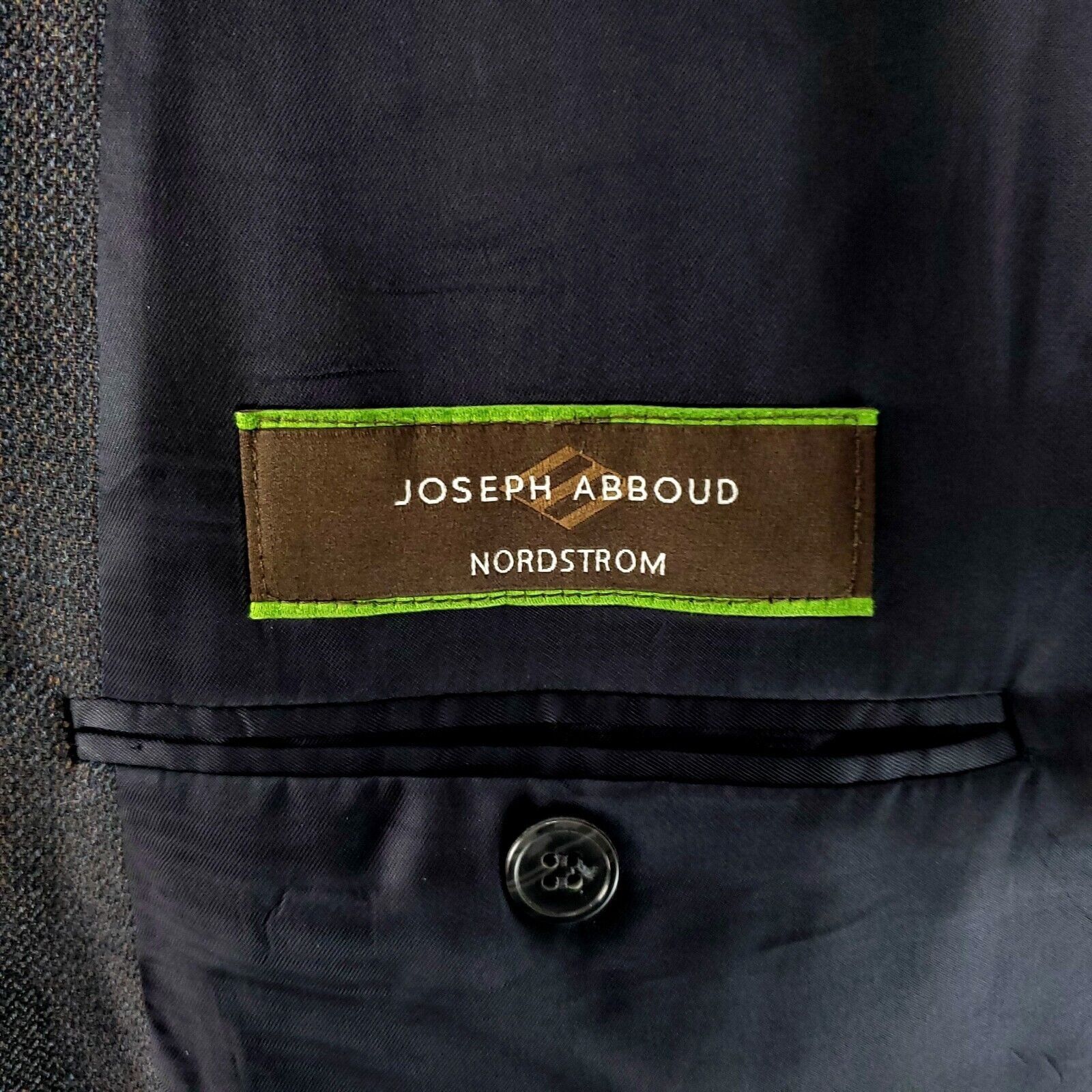 Joseph Abboud Joseph Abboud Nordstrom Wool 3 Button Sport Coat 46L Blue Br Size 46L - 7 Thumbnail