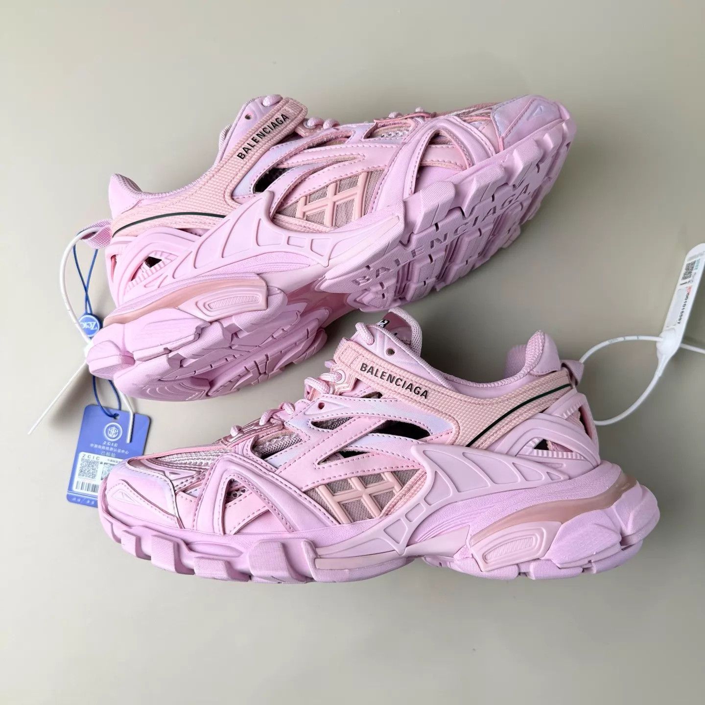 Balenciaga Balenciaga Track 2.0 White/Pink Lace-up Sneakers 37 New Size US 6.5 / IT 36.5 - 5 Thumbnail
