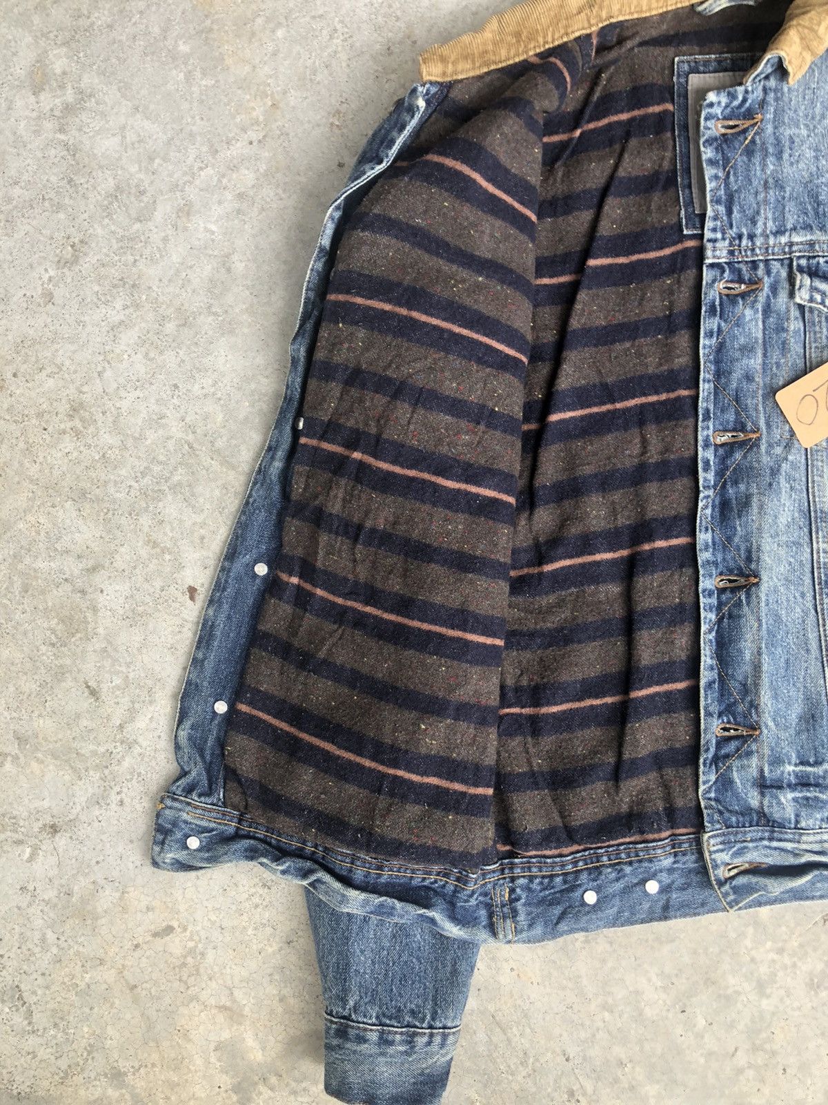 Japanese Brand Blanket Lined Green Denim Jacket Distressed Size US M / EU 48-50 / 2 - 3 Thumbnail