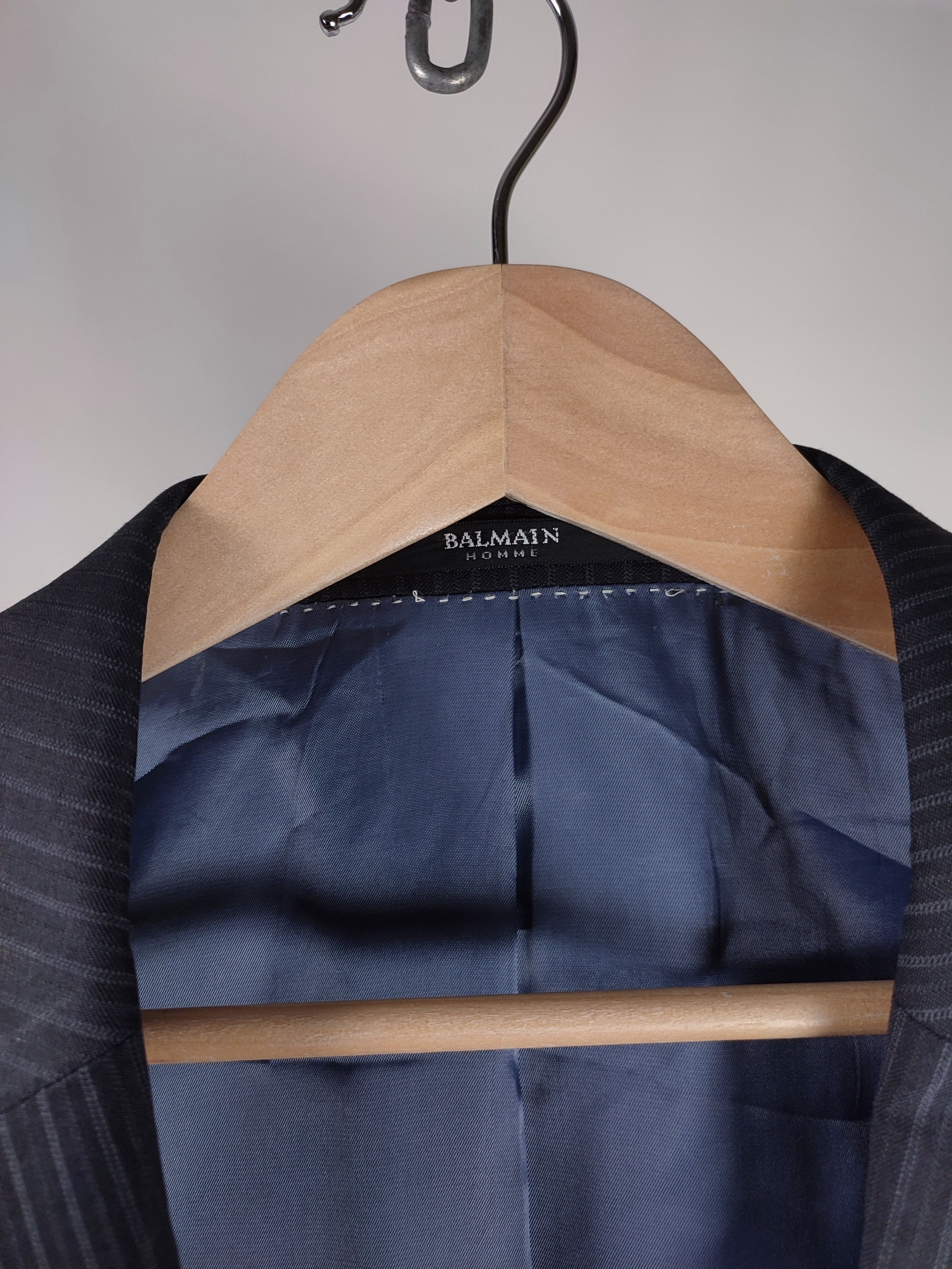Balmain Vintage Balmain Stripe Long Blazer Size 48R - 13 Thumbnail