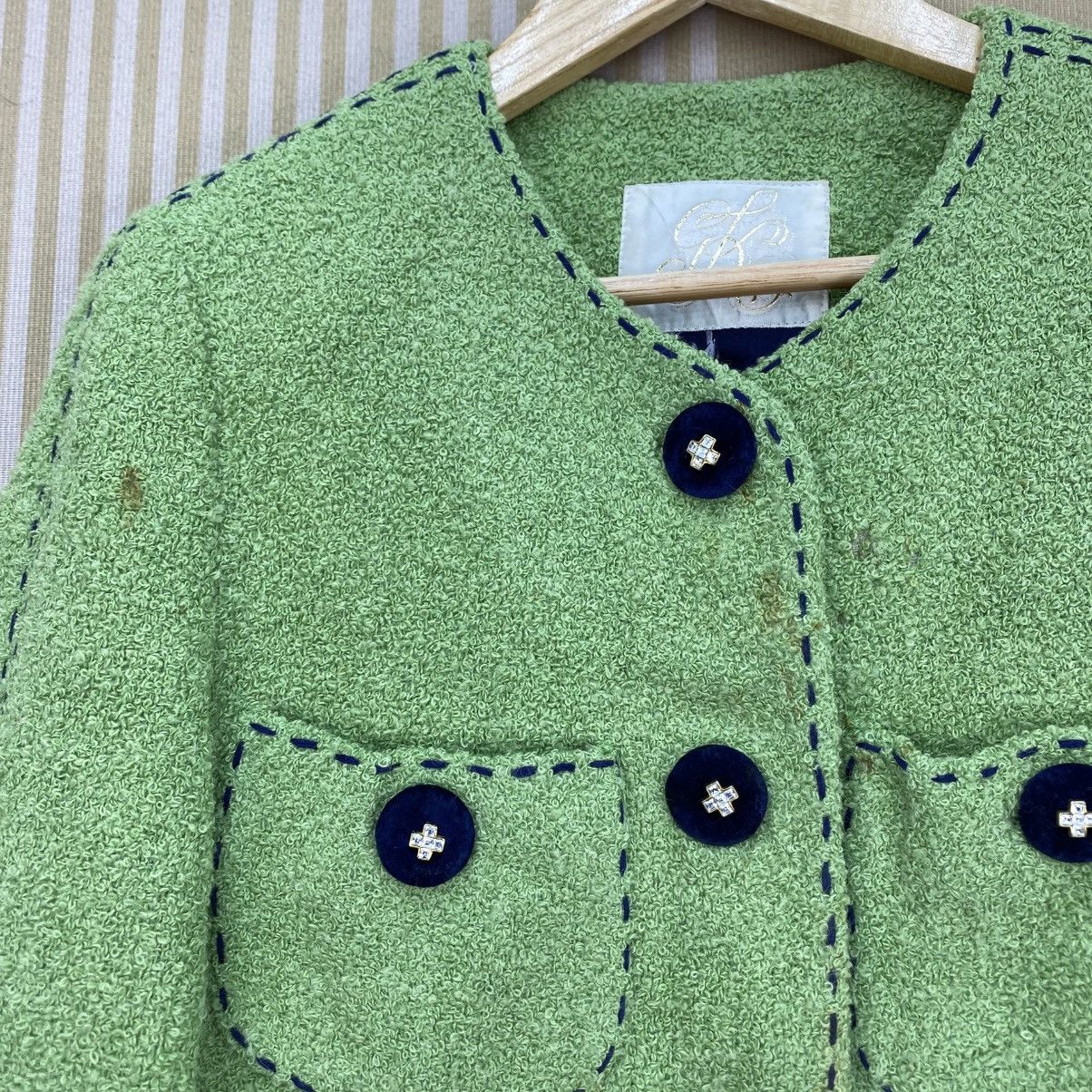 Japanese Brand 🫶Japanese Designer Tweed Jacket cat patterned inner lining Size M / US 6-8 / IT 42-44 - 4 Thumbnail