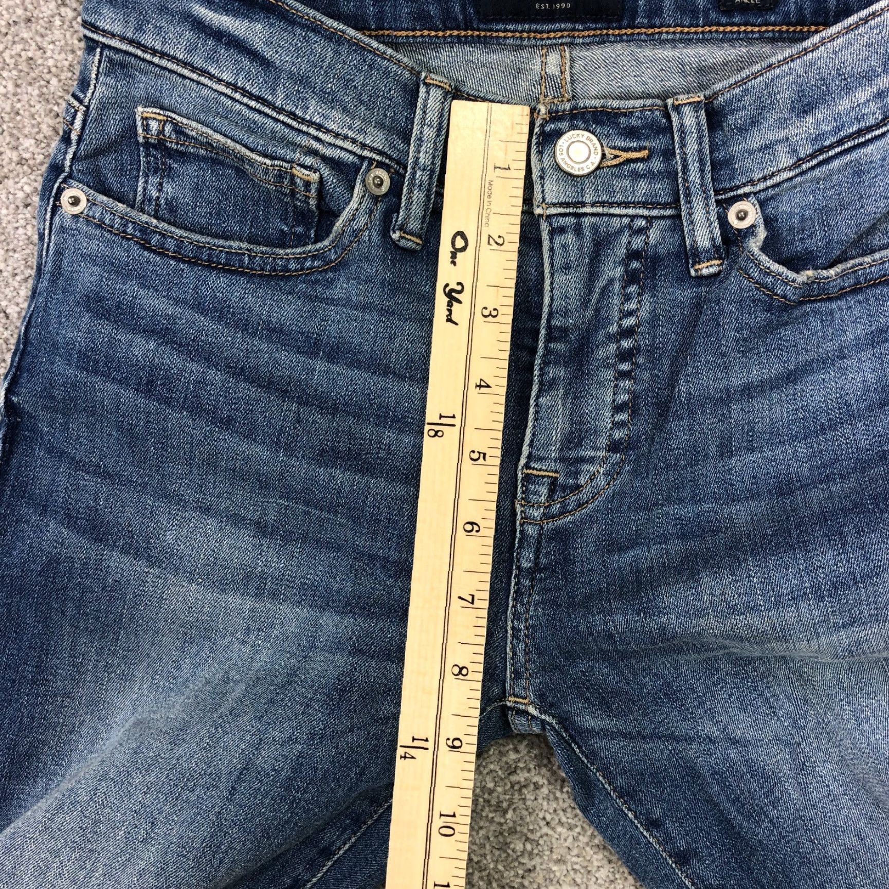 Lucky Brand Lucky Brand Jeans Women Skinny 0 25 Ankle Raw Hem Distressed Blue Denim Pants Size 25" / US 0 / IT 36 - 7 Thumbnail