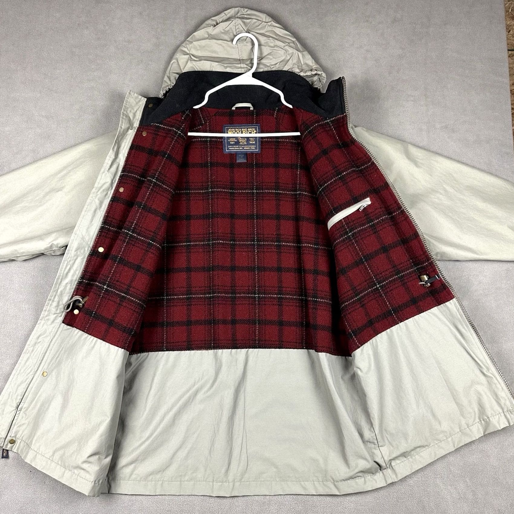 Vintage Woolrich Jacket Mens Medium Green Wool Lined Fieldstone Snap Front Coat Regular Size XS? (Original uses M) - 8? Size US M / EU 48-50 / 2 - 3 Thumbnail