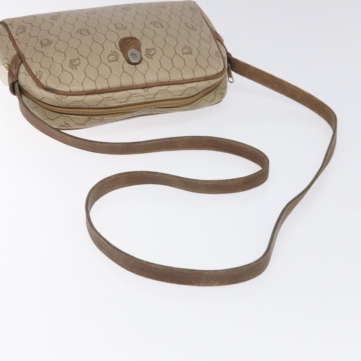 Dior DIOR Honeycomb Canvas Shoulder Bag Pvc Leather Beige Gold Size ONE SIZE - 7 Thumbnail