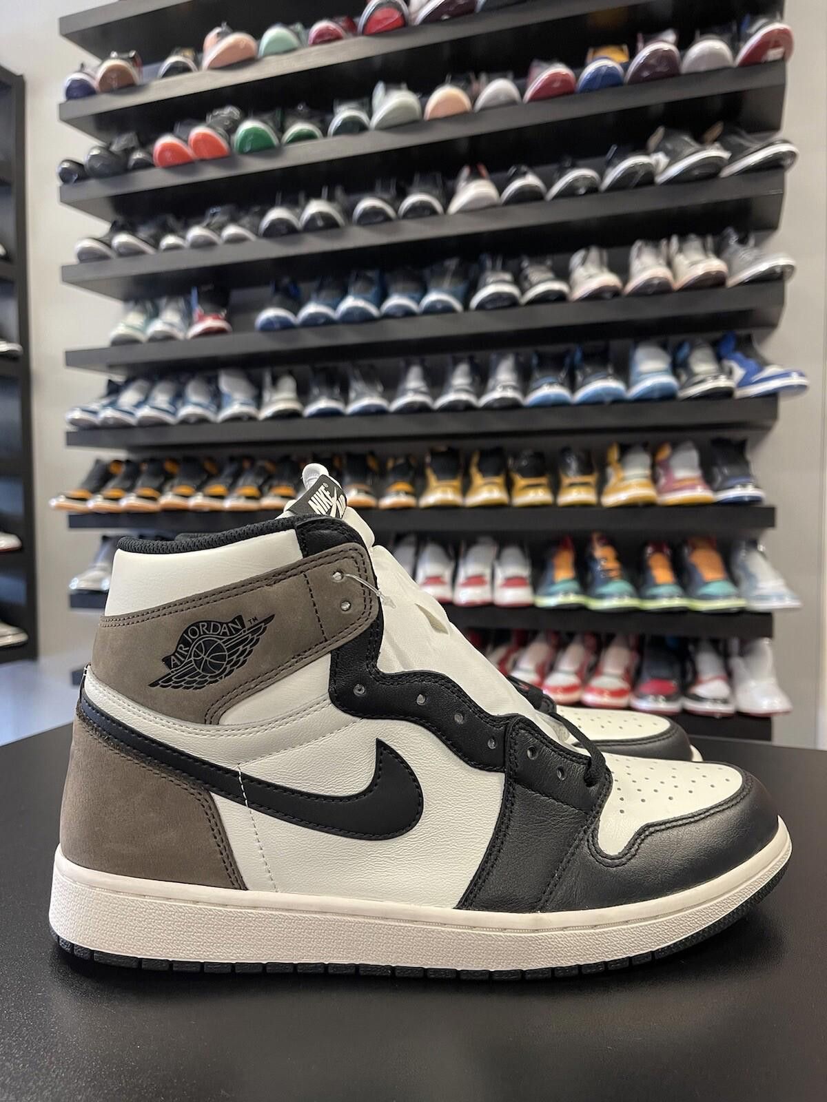 Jordan Brand Size 12 - Nike Air Jordan 1 Retro High Top Sail Black Mocha Size US 12 / EU 45 - 9 Thumbnail