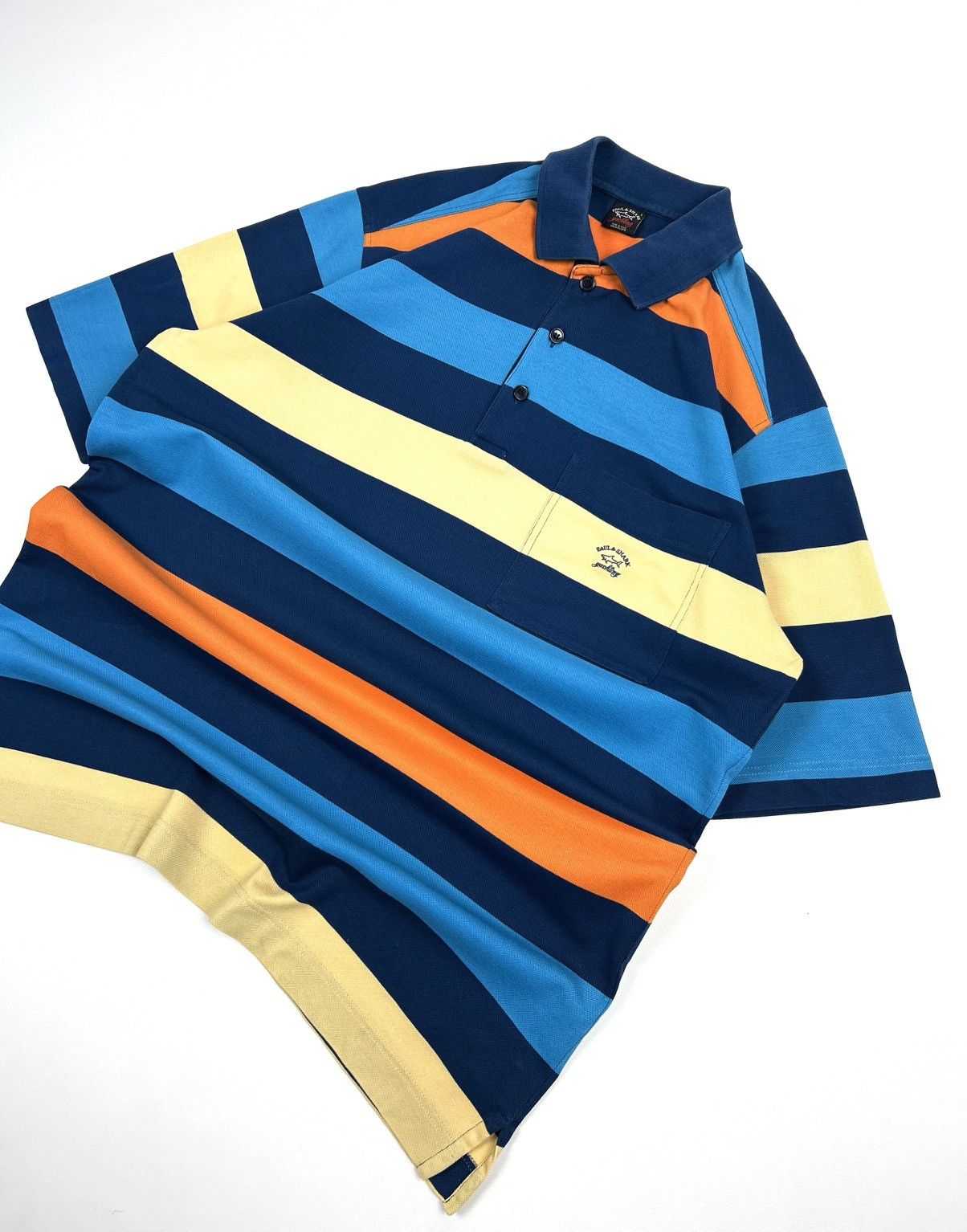 Paul & Shark Paul Shark Multicolor Striped Polo Shirt Size L Old Money Size US L / EU 52-54 / 3 - 3 Thumbnail