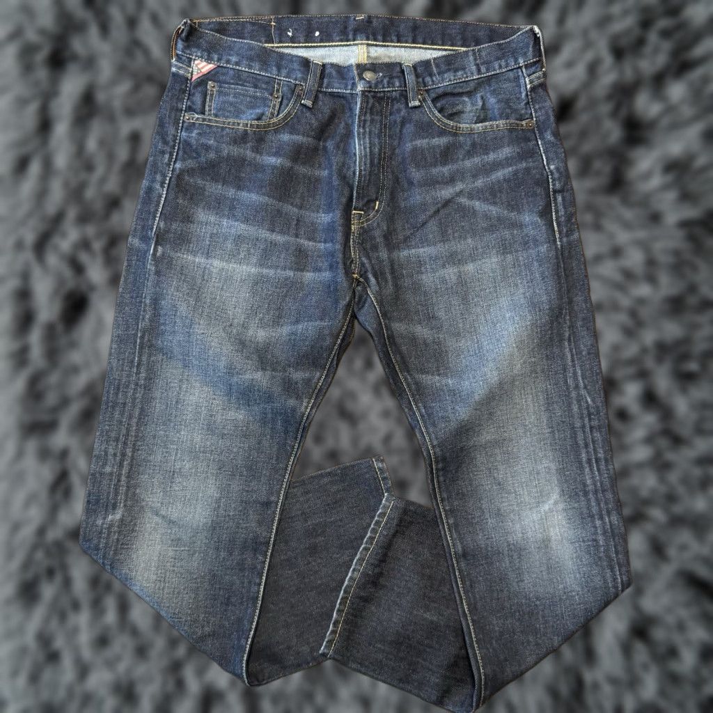 Ralph Lauren Ralph Lauren Denim & Supply Jeans Slim 34x34 Mens Dark Wash Blue Flag USA Size US 35 - 1 Thumbnail