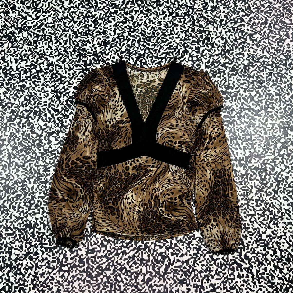 Japanese Brand Vintage Y2K Japanese Leopard Style Retro Luxury Longsleeve Size M / US 6-8 / IT 42-44 - 3 Thumbnail