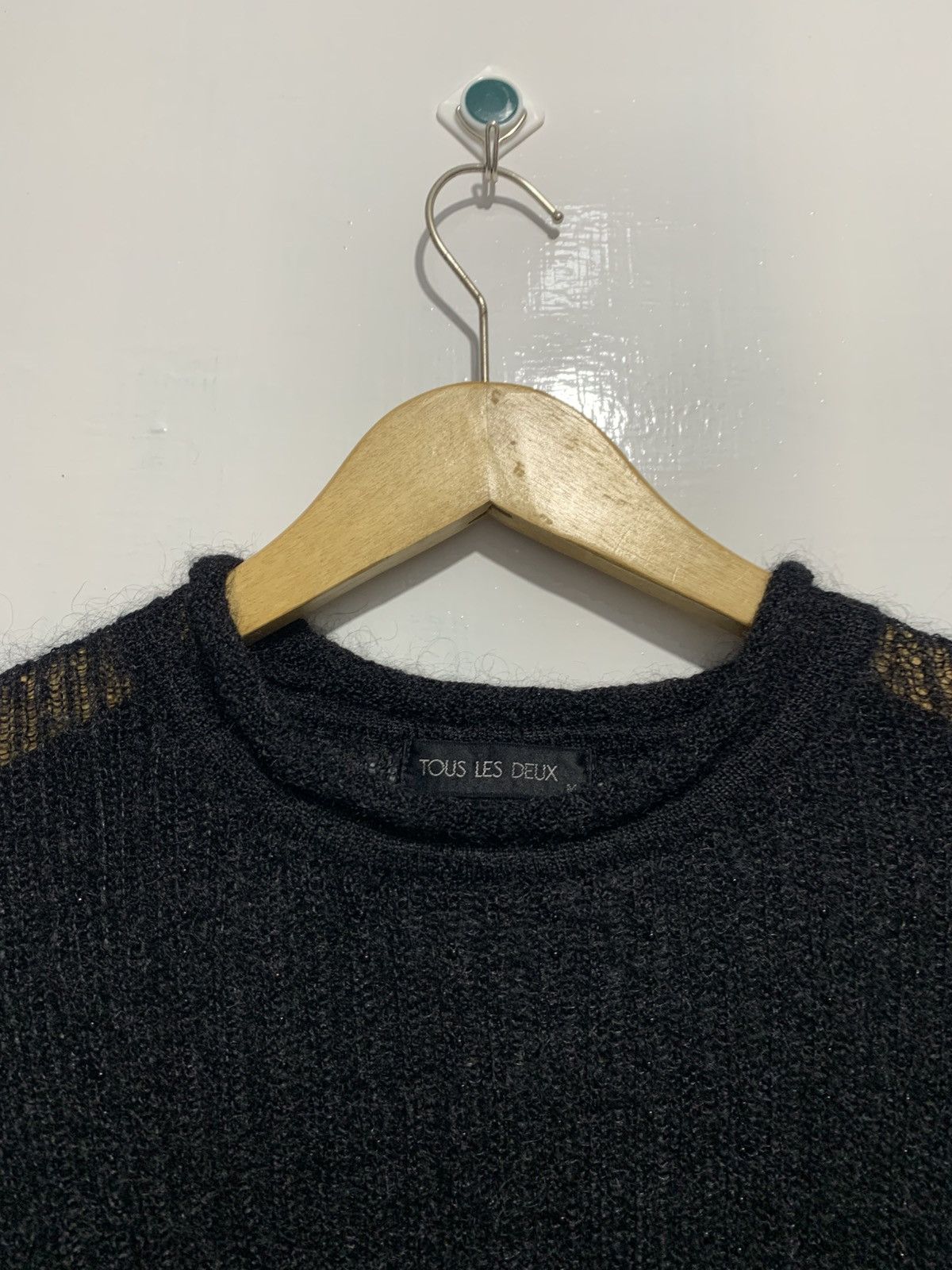 Japanese Brand TOUS LES DEUX Mohair Japenese Grungge Sheer Long Sleeve Size US M / EU 48-50 / 2 - 4 Thumbnail