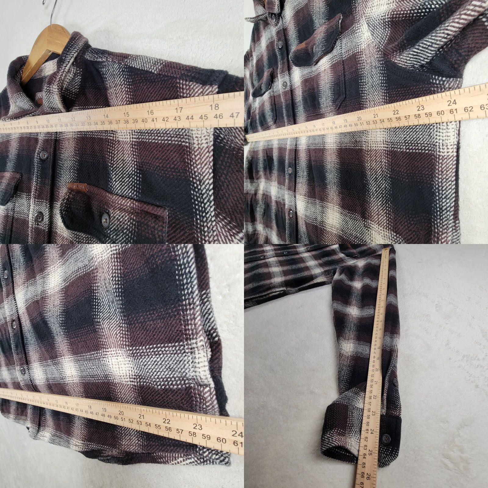 Orvis Orvis Mens Big Bear Flannel Shirt XL Brown White Plaid Cotton Button Front Shirt Mens XL Brown Plaid Cotton Flannel Button-Up Size US XL / EU 56 / 4 - 8 Thumbnail