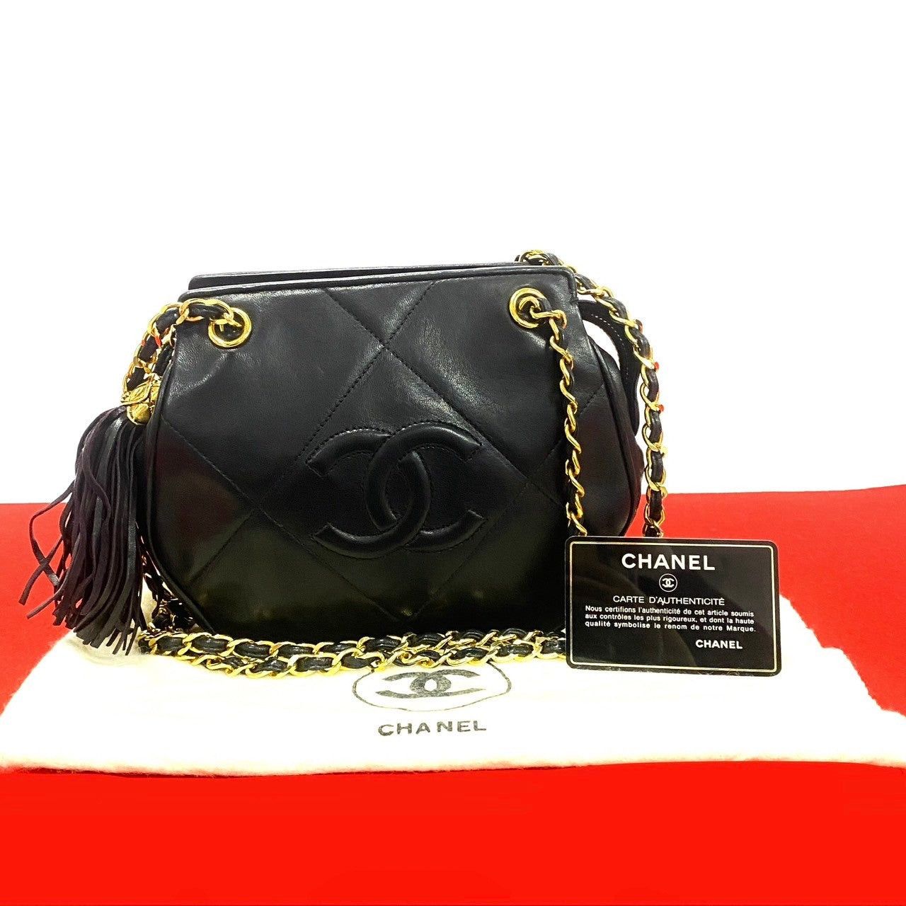 Chanel Chanel Shoulder Bag Black Lambskin Size ONE SIZE - 1 Thumbnail