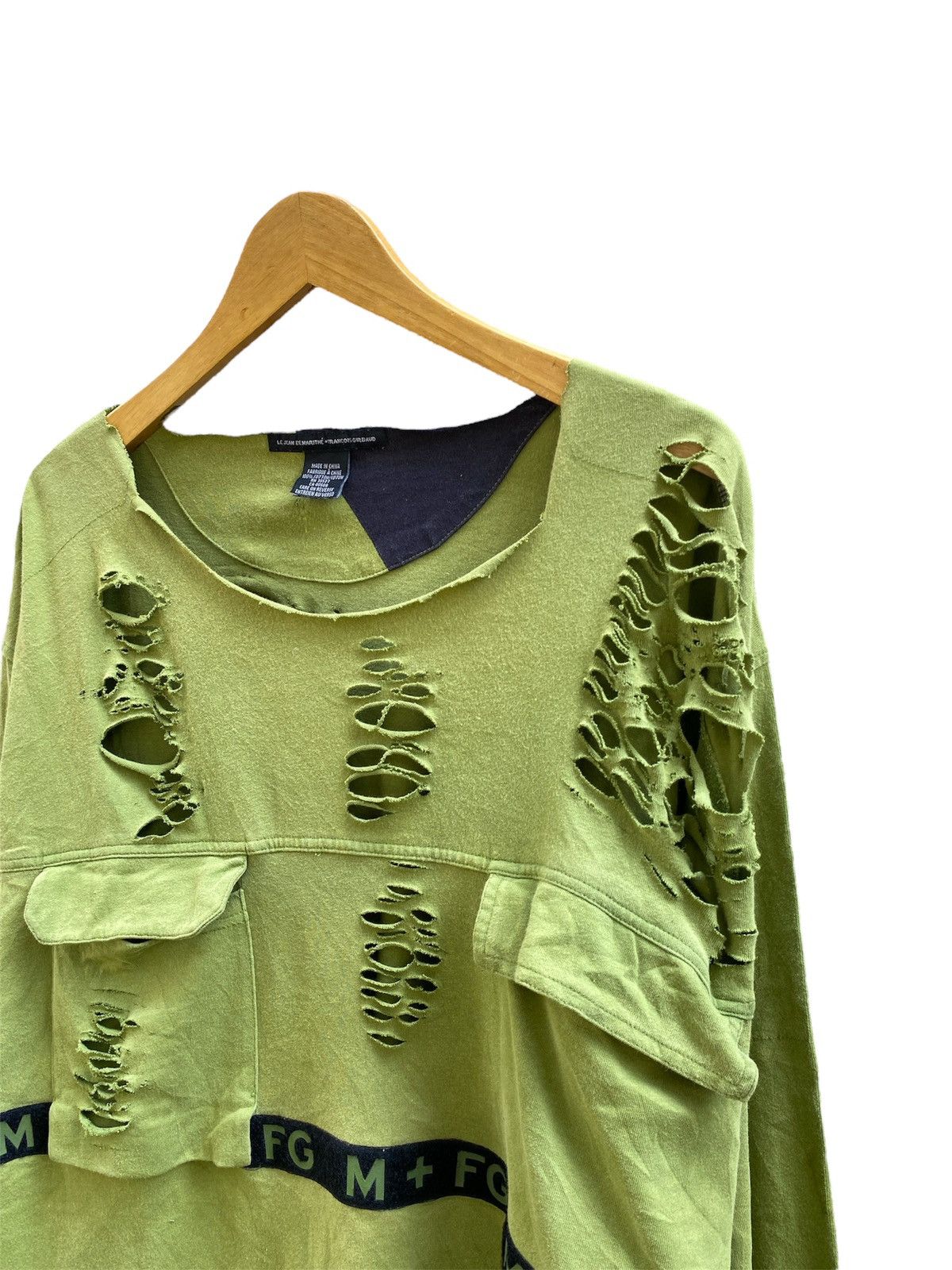 If Six Was Nine × Le Grande Bleu (L.G.B.) × Marithe + Francois Girbaud Marithe Francois Girbaud M+FG Distressed Grunge punk boxy Size US L / EU 52-54 / 3 - 5 Thumbnail