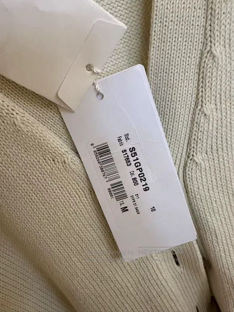 Maison Margiela Maison Margiela FW21 V-neck long-sleeved hole loose knitwe Size M / US 6-8 / IT 42-44 - 5 Thumbnail