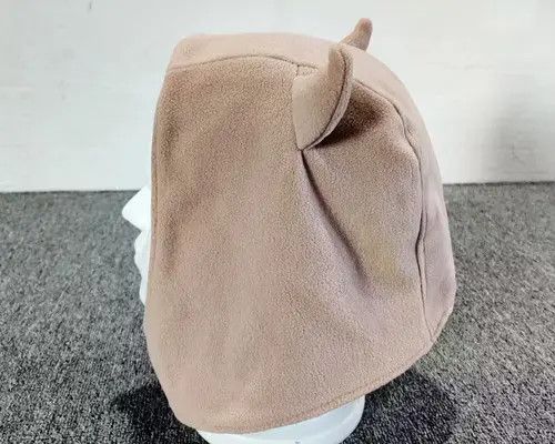 Other Devil Horns Fuzzy Ears Fleece Hat Beige Color Size ONE SIZE - 3 Thumbnail