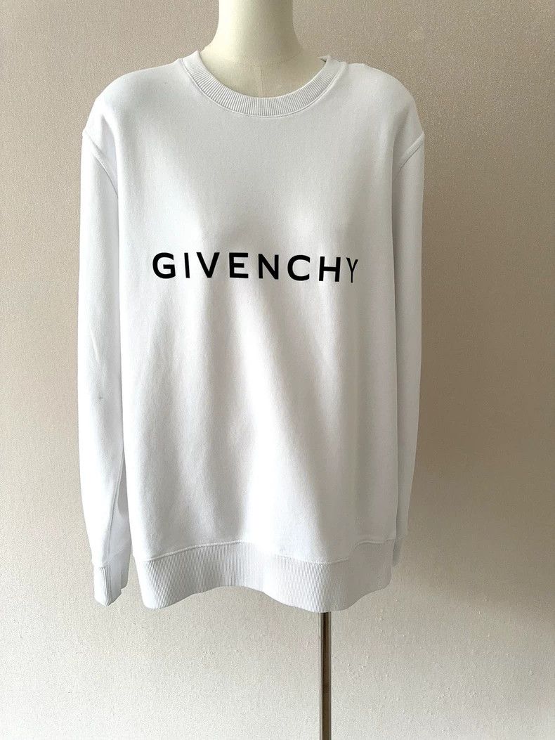 Givenchy Givenchy White Round Neck Letter Logo Hoodie Size US M / EU 48-50 / 2 - 1 Thumbnail