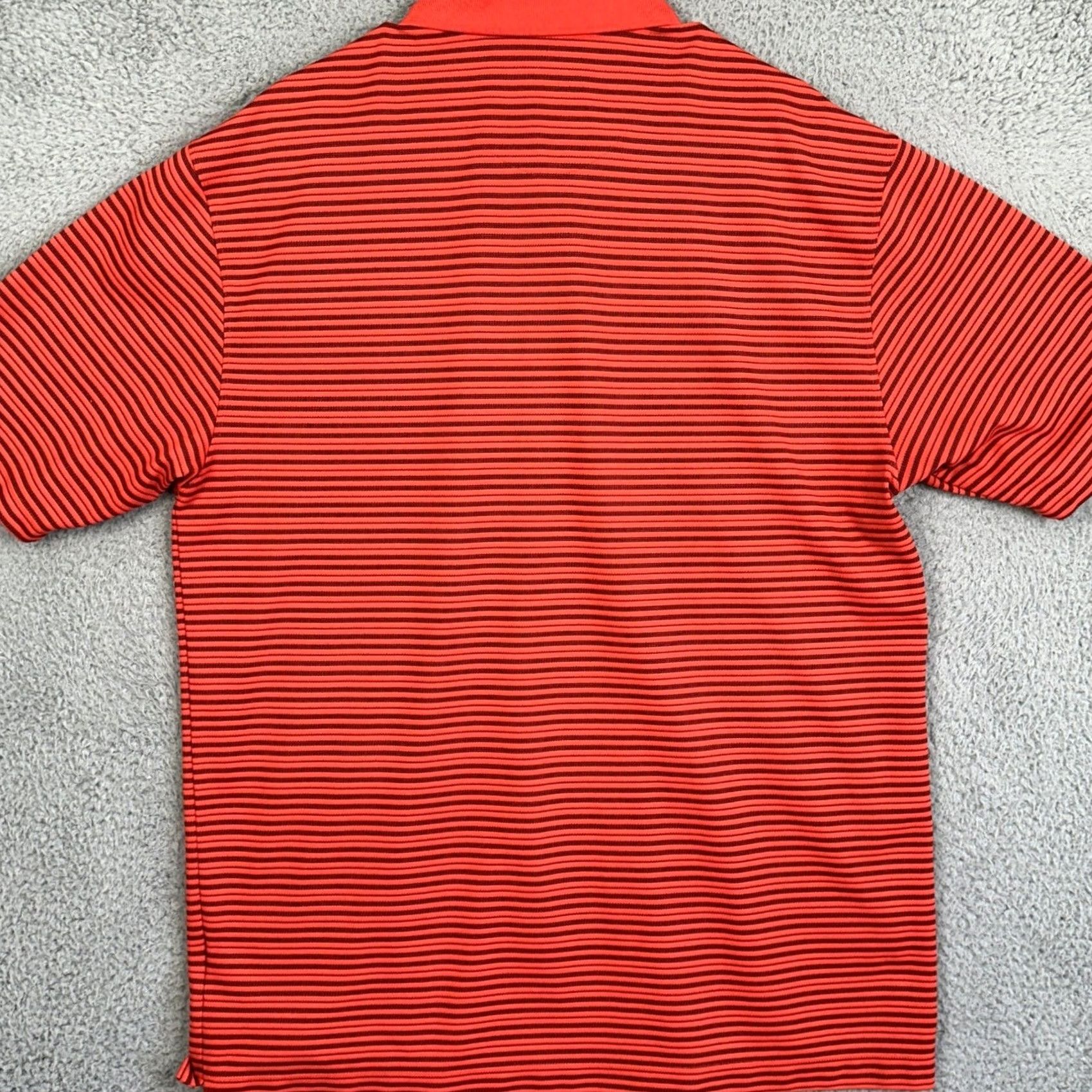 Nike Nike Polo Shirt Mens XL Orange Black FitDry Golf Striped Rugby Performance Logo Size US XL / EU 56 / 4 - 3 Thumbnail