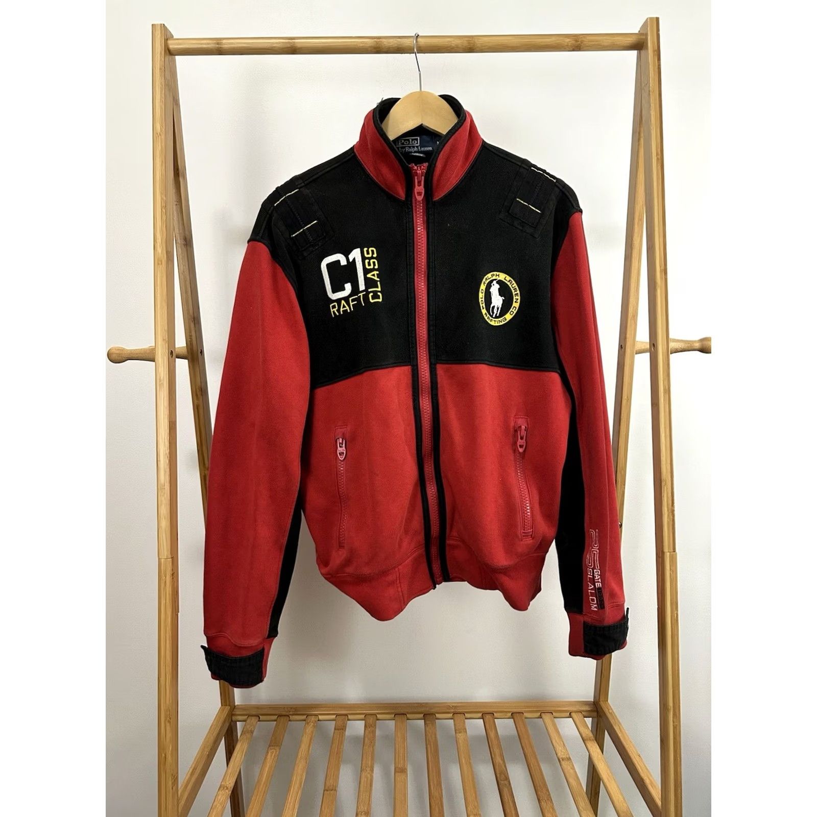 Polo Ralph Lauren VTG 90s Polo Ralph Lauren Jacket M Red Cotton Polo Ralph Lauren Rafting Guide C1 Class Full Zip Military Jacket Mens Size US M / EU 48-50 / 2 - 2 Thumbnail