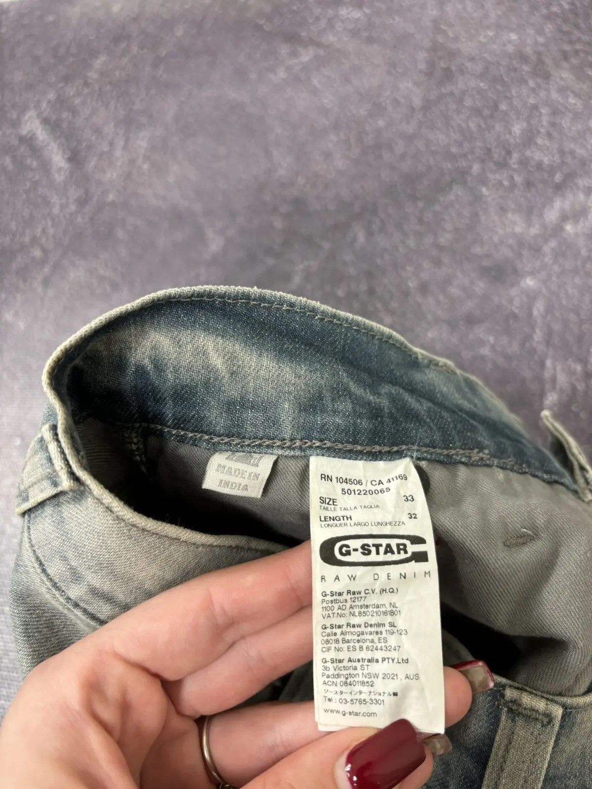 G-Star × Vintage Vintage G-Star Raw 3D Super Slim Faded Denim Japanese Jeans Size US 33 - 12 Thumbnail