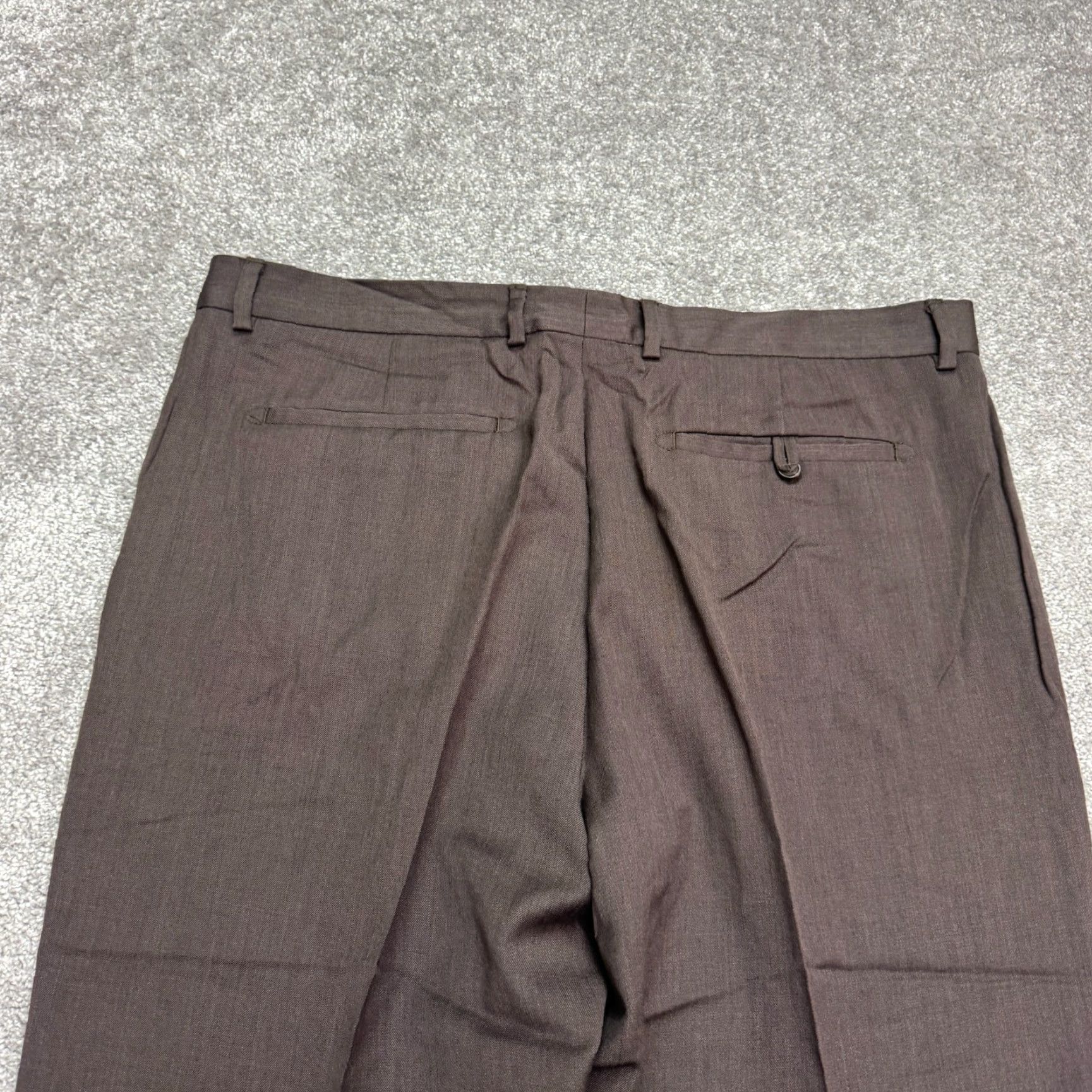Banana Republic VINTAGE Banana Republic Wool Dres Pants Mens 38x30 Dark Brown Straight Leg Classic Work Size US 40 / EU 56 - 5 Thumbnail