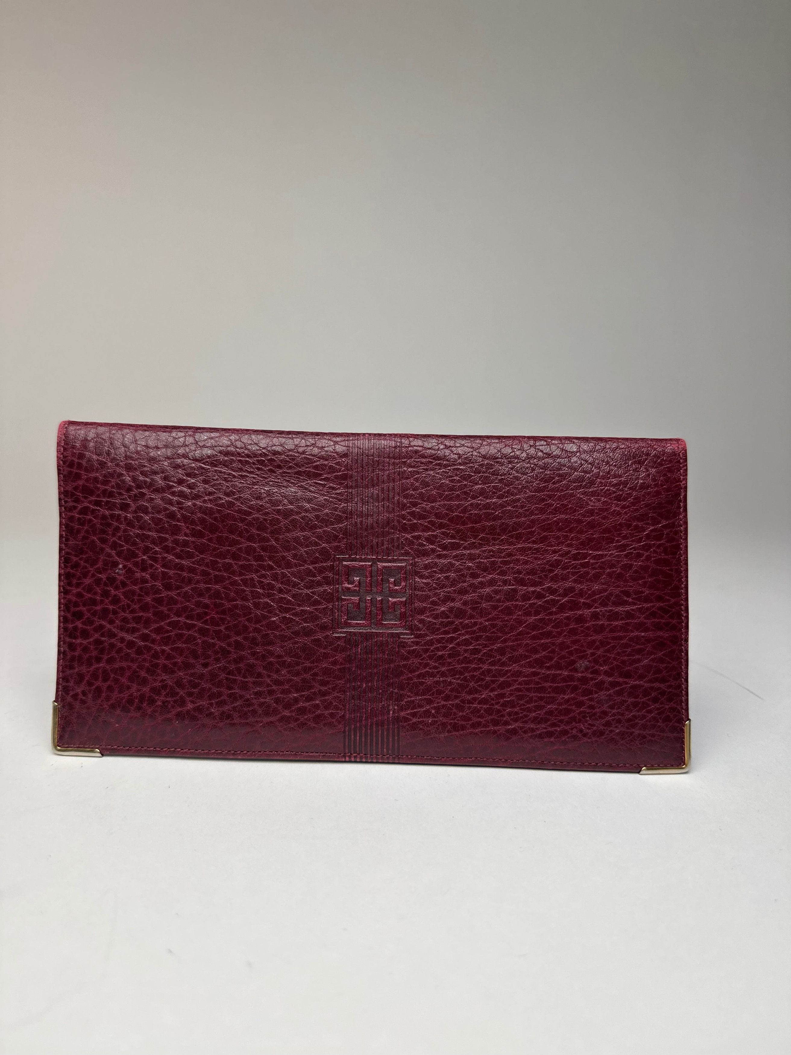 Givenchy Vintage Leather Card / ID Holder Purple Size ONE SIZE - 1 Thumbnail