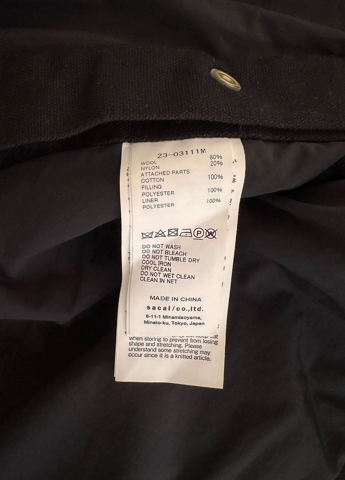 Sacai SACAI x Carhartt WIP Knit Michigan 23AW S (Oversized) Size US S / EU 44-46 / 1 - 5 Thumbnail