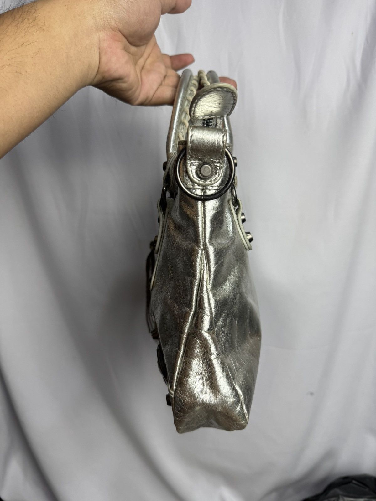 Vintage Leather Silver Bags City Size ONE SIZE - 7 Thumbnail
