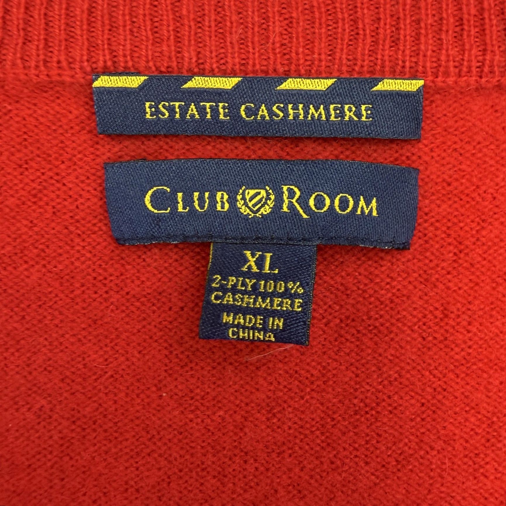 Club Room Club Room Mens XL Sweater 2-Ply Estate Cashmere V Neck 100% Size US XL / EU 56 / 4 - 5 Thumbnail