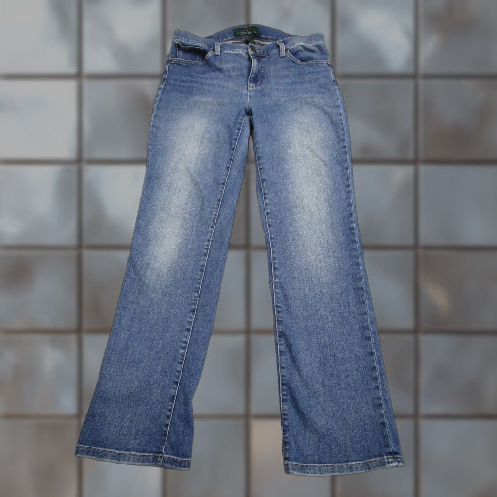 CO Lauren Jeans Co Ralph Lauren Jeans Womens 32x30 Blue Mid Rise Straight Denim Size 24" / US 00 / IT 34 - 1 Thumbnail