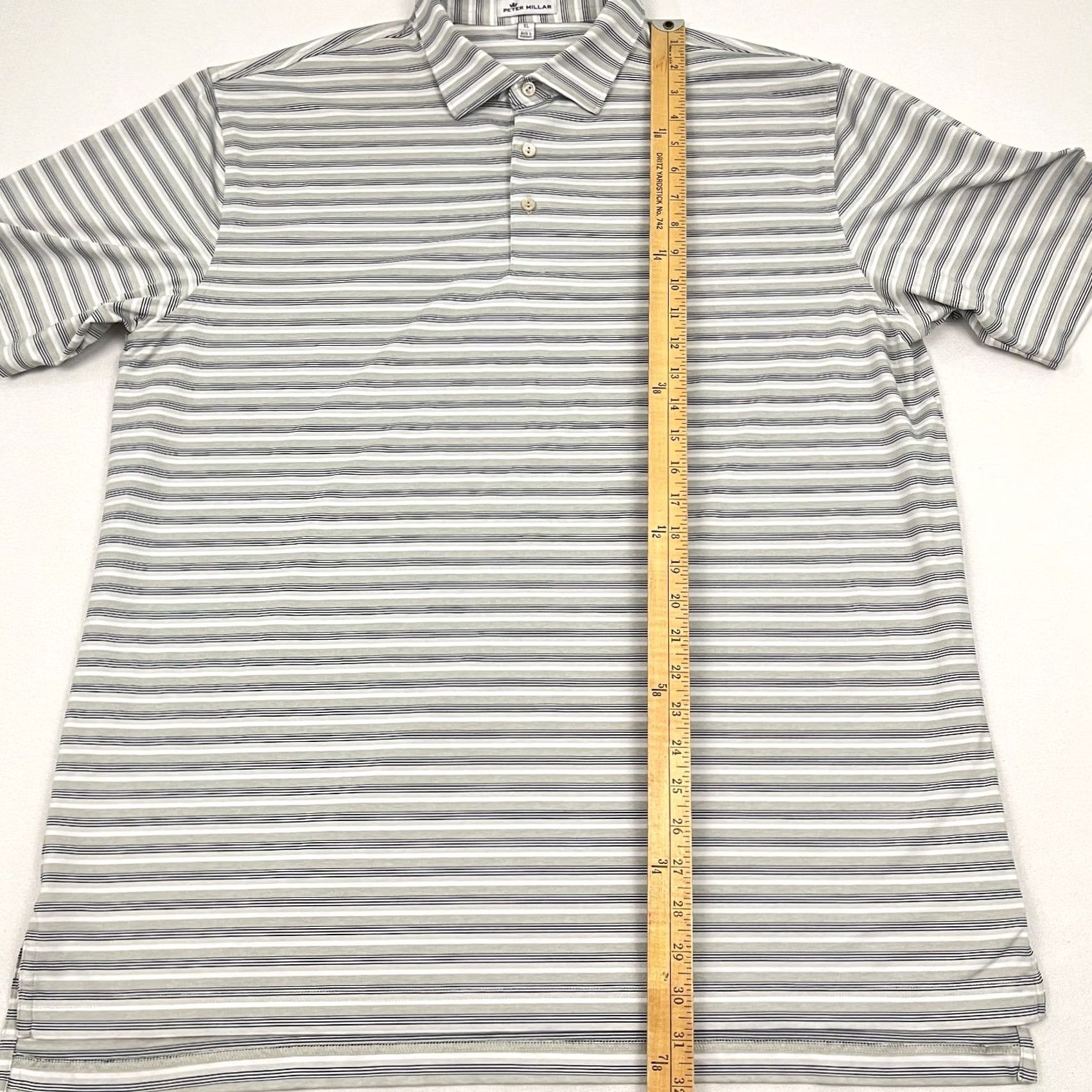 Peter Millar Peter Millar Summer Comfort Polo Shirt Men XL Gray Striped Duke Golf Club Preppy Size US XL / EU 56 / 4 - 5 Thumbnail