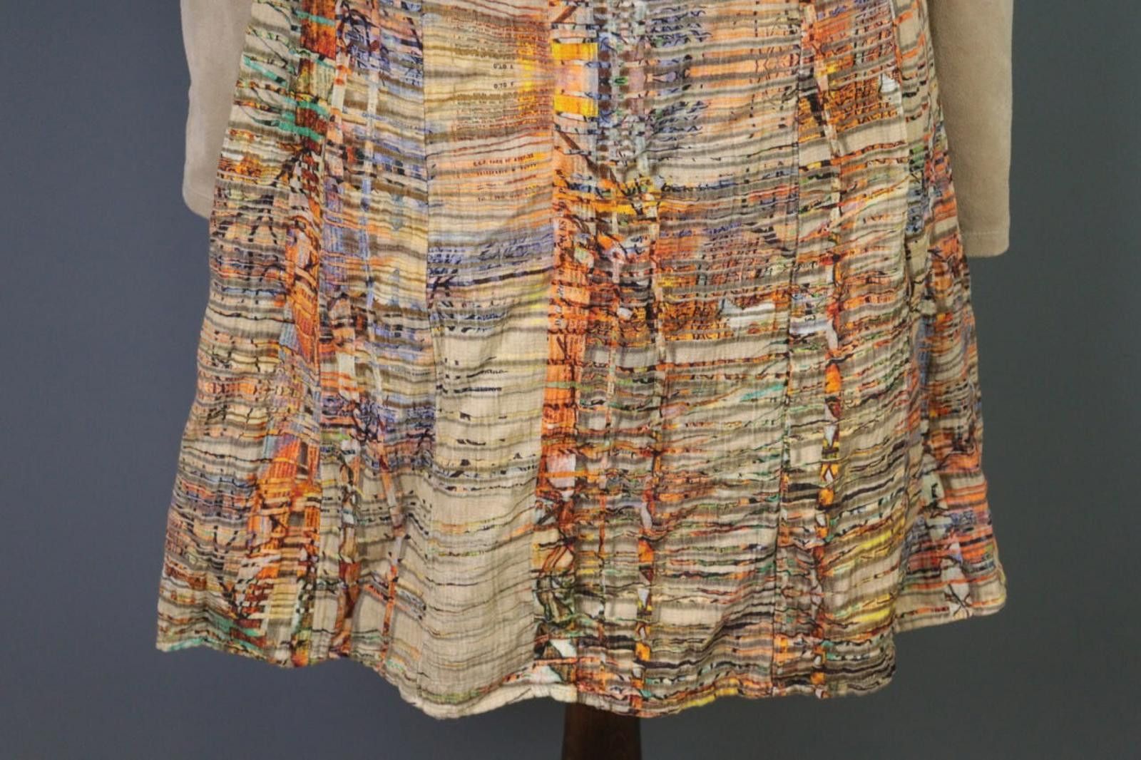 Designer Aventures des Toiles Multicolor Printed A-Line Dress 46 Size M / US 6-8 / IT 42-44 - 2 Thumbnail