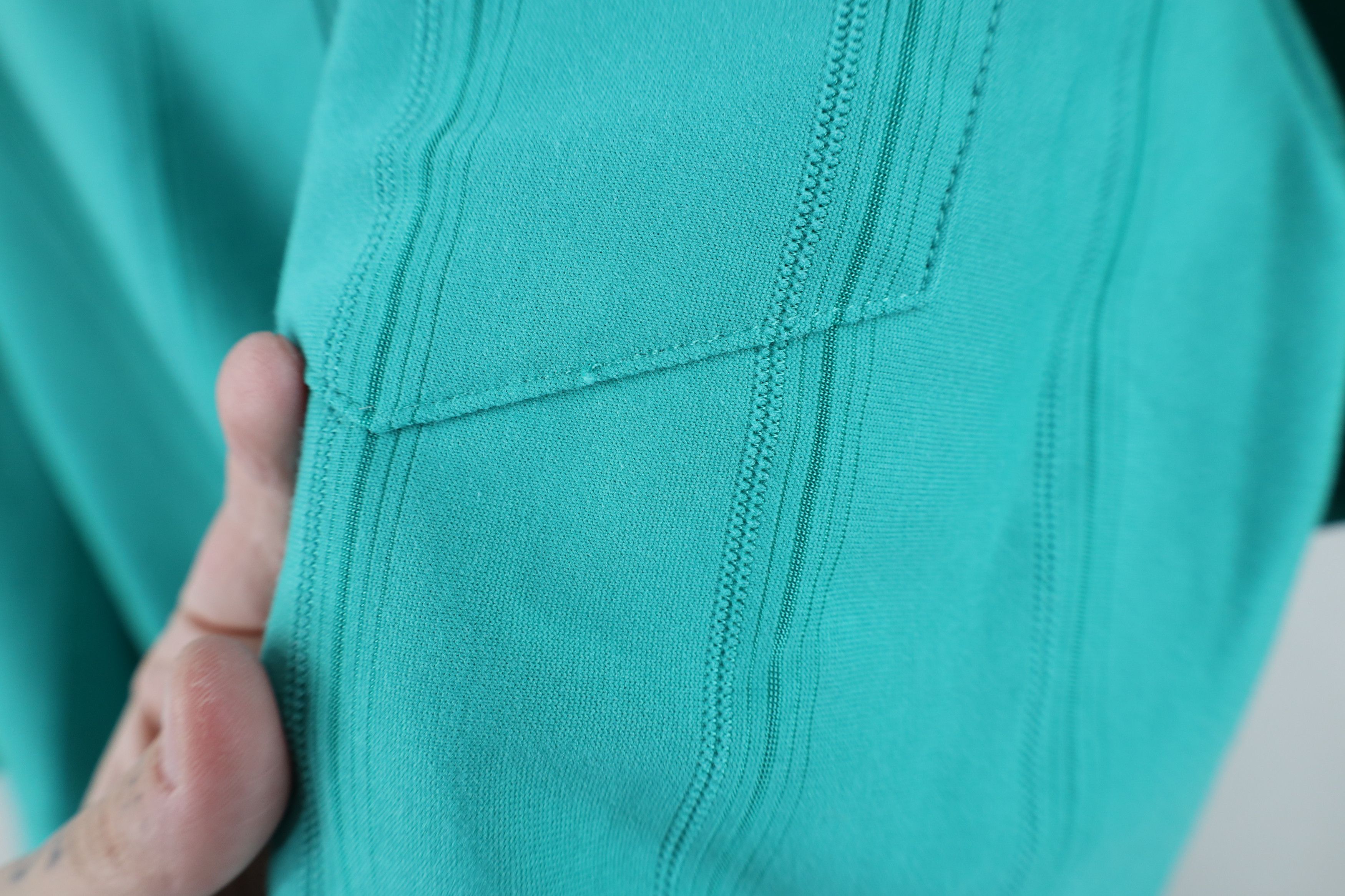 Vintage Vintage 90s Streetwear Striped Collared Pullover Polo Teal Size US L / EU 52-54 / 3 - 5 Thumbnail