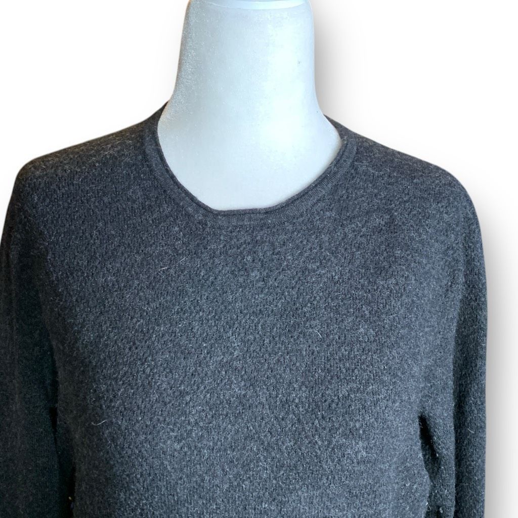 Rag & Bone Rag & Bone Dark Charcoal Gray Wool Blend Neutral Knit Pullov Size L / US 10 / IT 46 - 2 Thumbnail