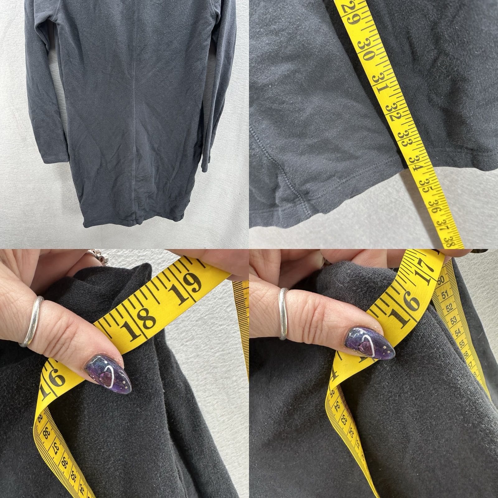 Athleta Athleta Dress Womens S Black Zipper Knit Bodycon A-Line V-Neck Short Sleeve Vintage-None Modern Casual/Spring/Fall/Winter 90s? Size S / US 4 / IT 40 - 9 Thumbnail