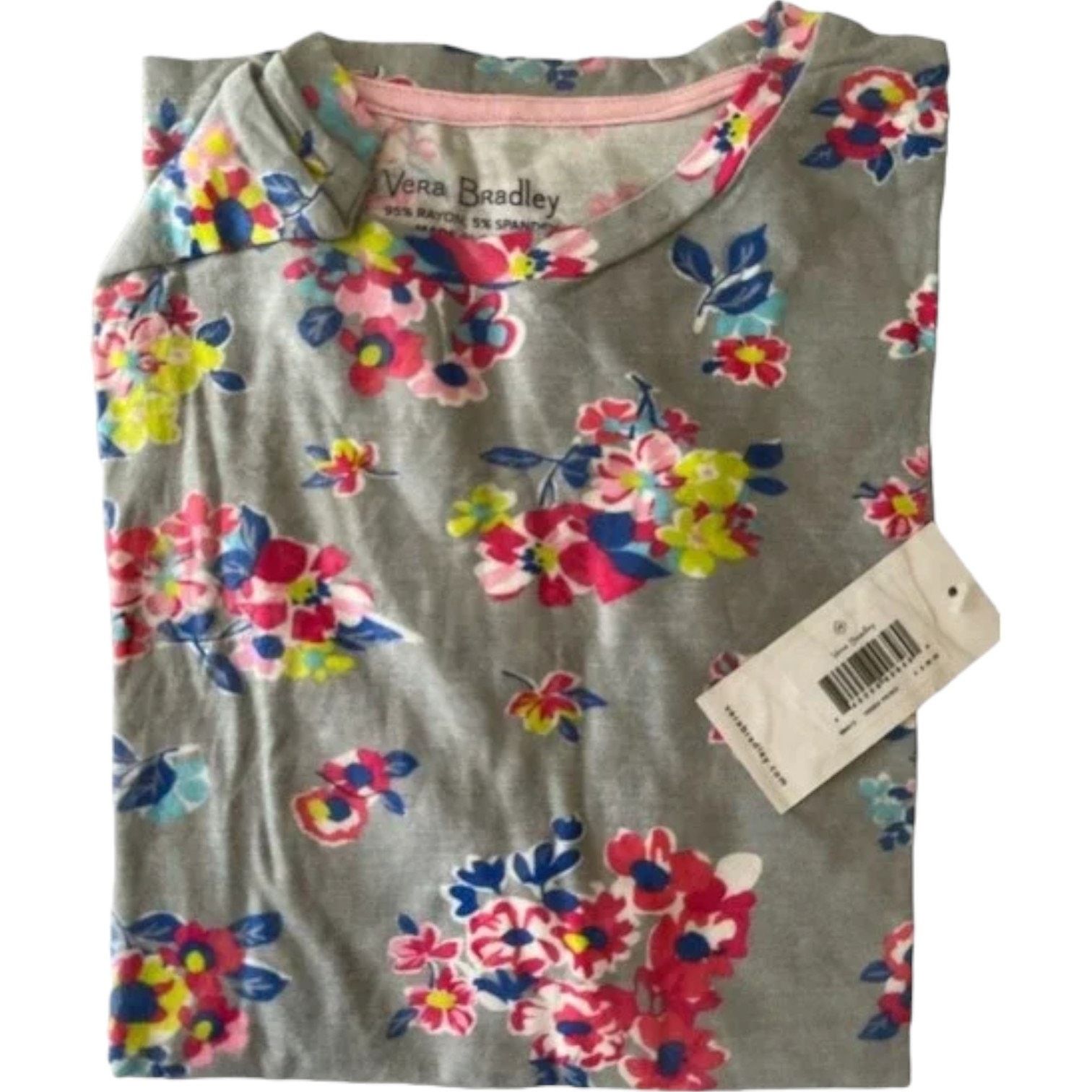 Vera Bradley VERA BRADLEY Tossed Posies Cadence Essential Tee w/ Tags, M Size M / US 6-8 / IT 42-44 - 4 Thumbnail