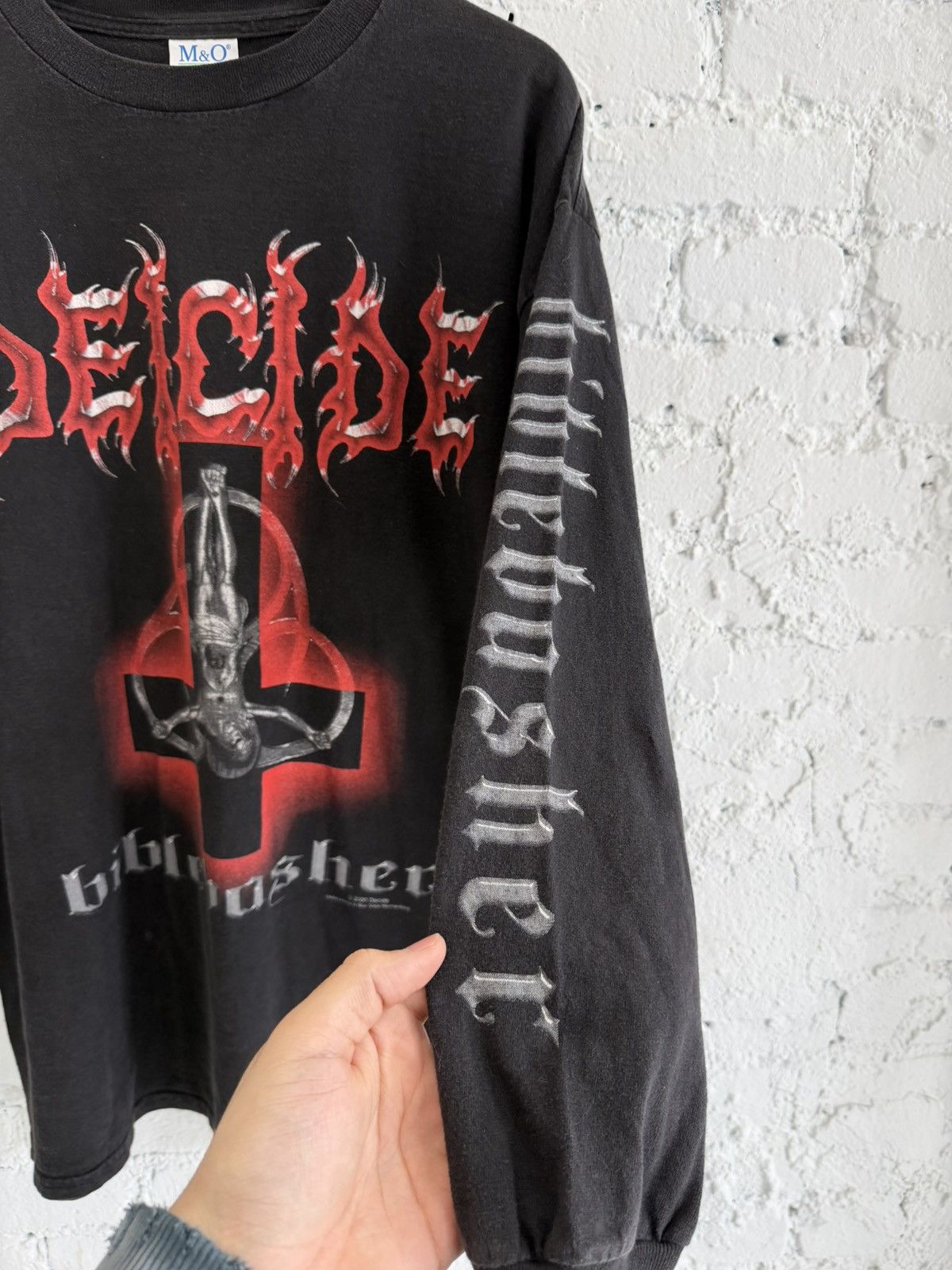 Vintage 2000 DEICIDE ‘BIBLE BASHER’ L/S TEE Size US XL / EU 56 / 4 - 3 Thumbnail