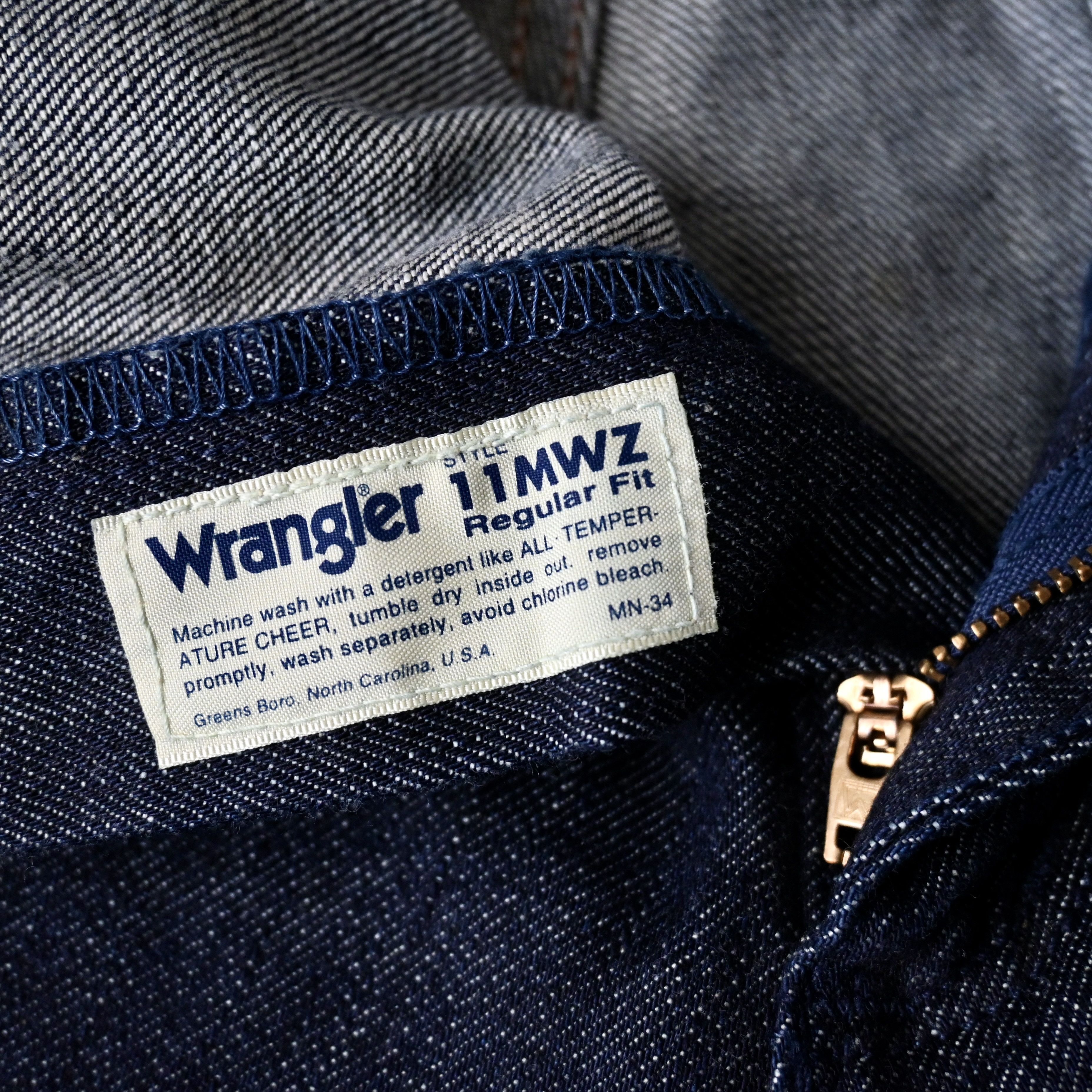 Japanese Brand DEADSTOCK 1990s Wrangler 11MWZ denim jeans made in Japan Size US 34 / EU 50 - 17 Thumbnail