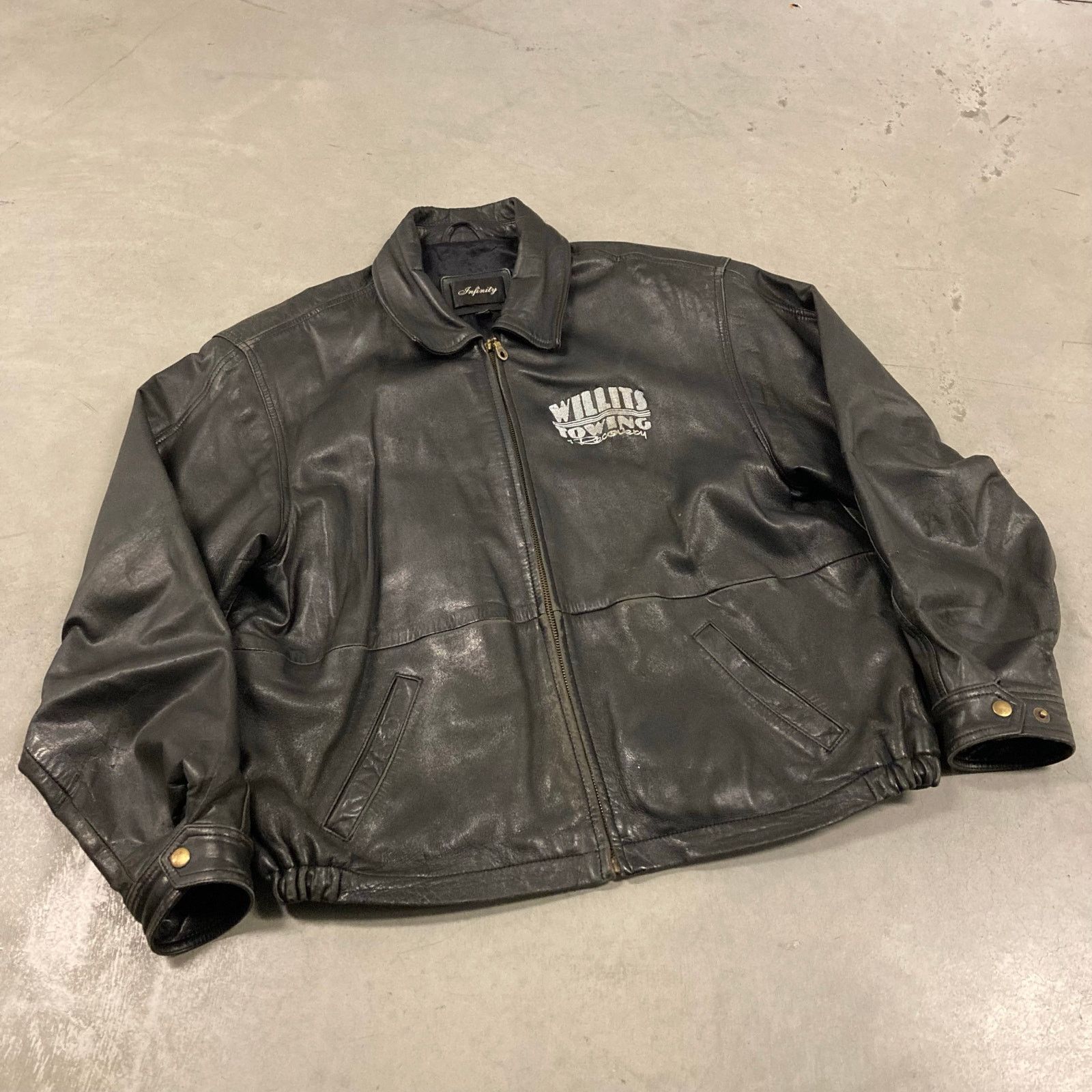 Vintage Vintage leather bomber Jacket Size US XL / EU 56 / 4 - 1 Thumbnail