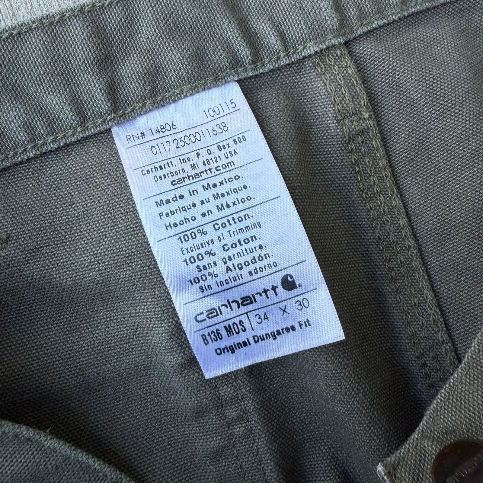 Carhartt × Vintage Carhartt green double knee work wear carpenter pants Size US 32 / EU 48 - 7 Thumbnail