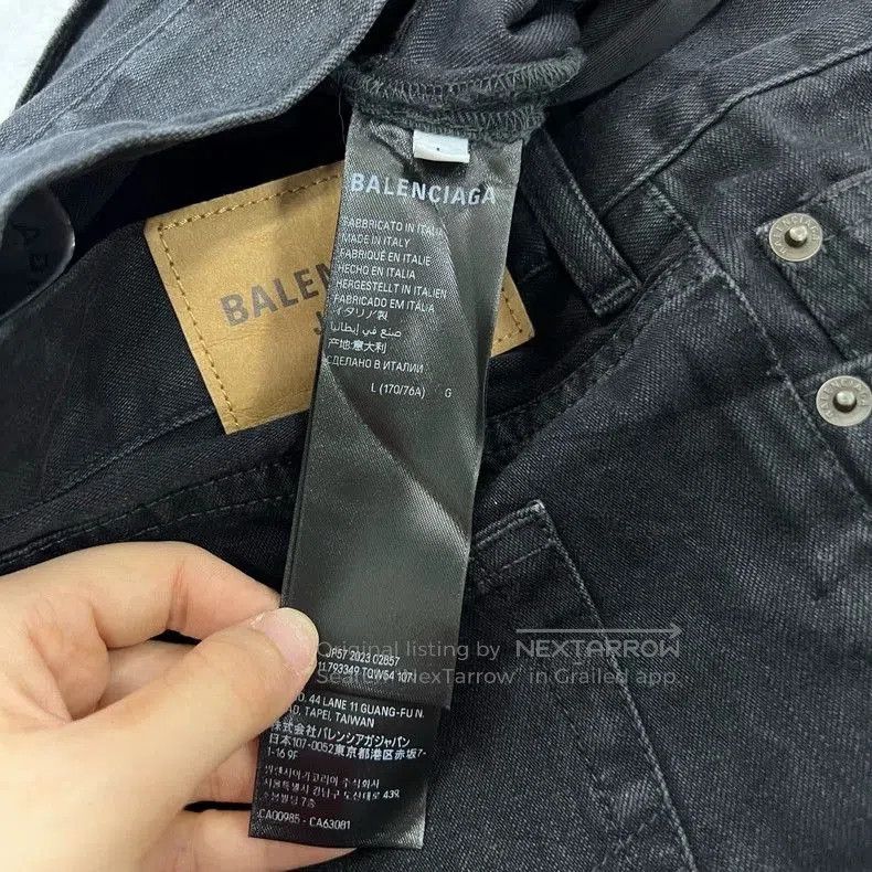 Balenciaga Balenciaga Black Denim Flared Pants. Size US 36 / EU 52 - 4 Thumbnail